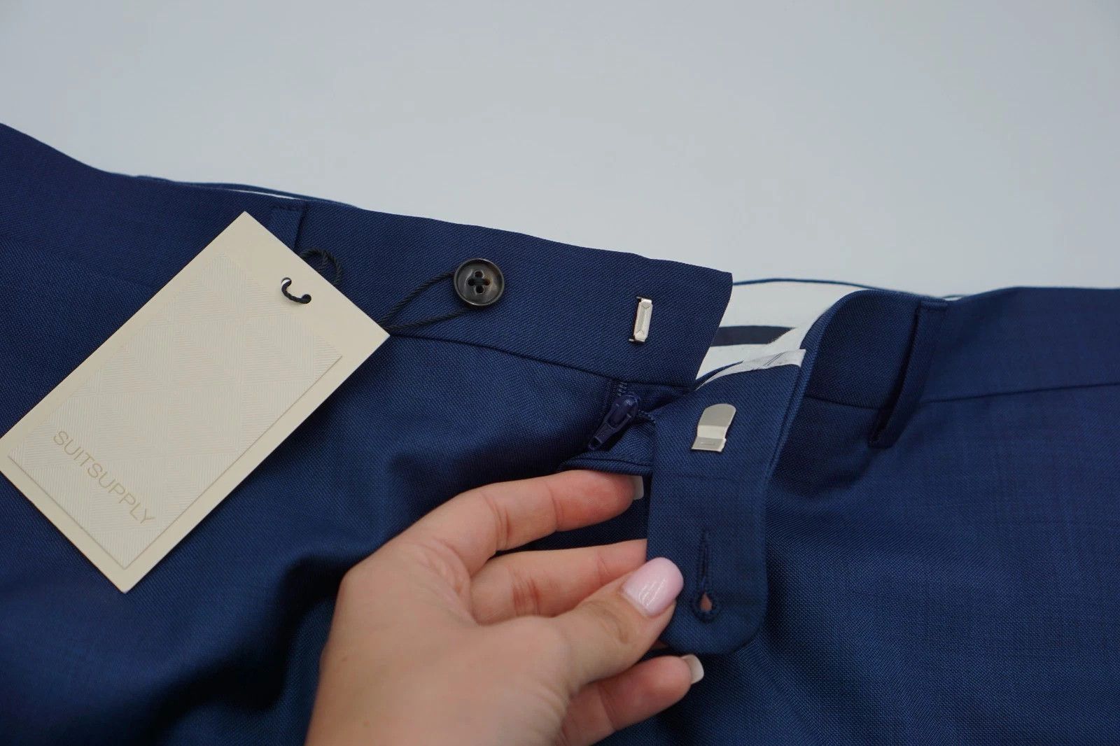 Suitsupply Men Suitsupply Pants Navy Blue Pure Wool Size 28 UK/US46S Size 46S - 3 Thumbnail
