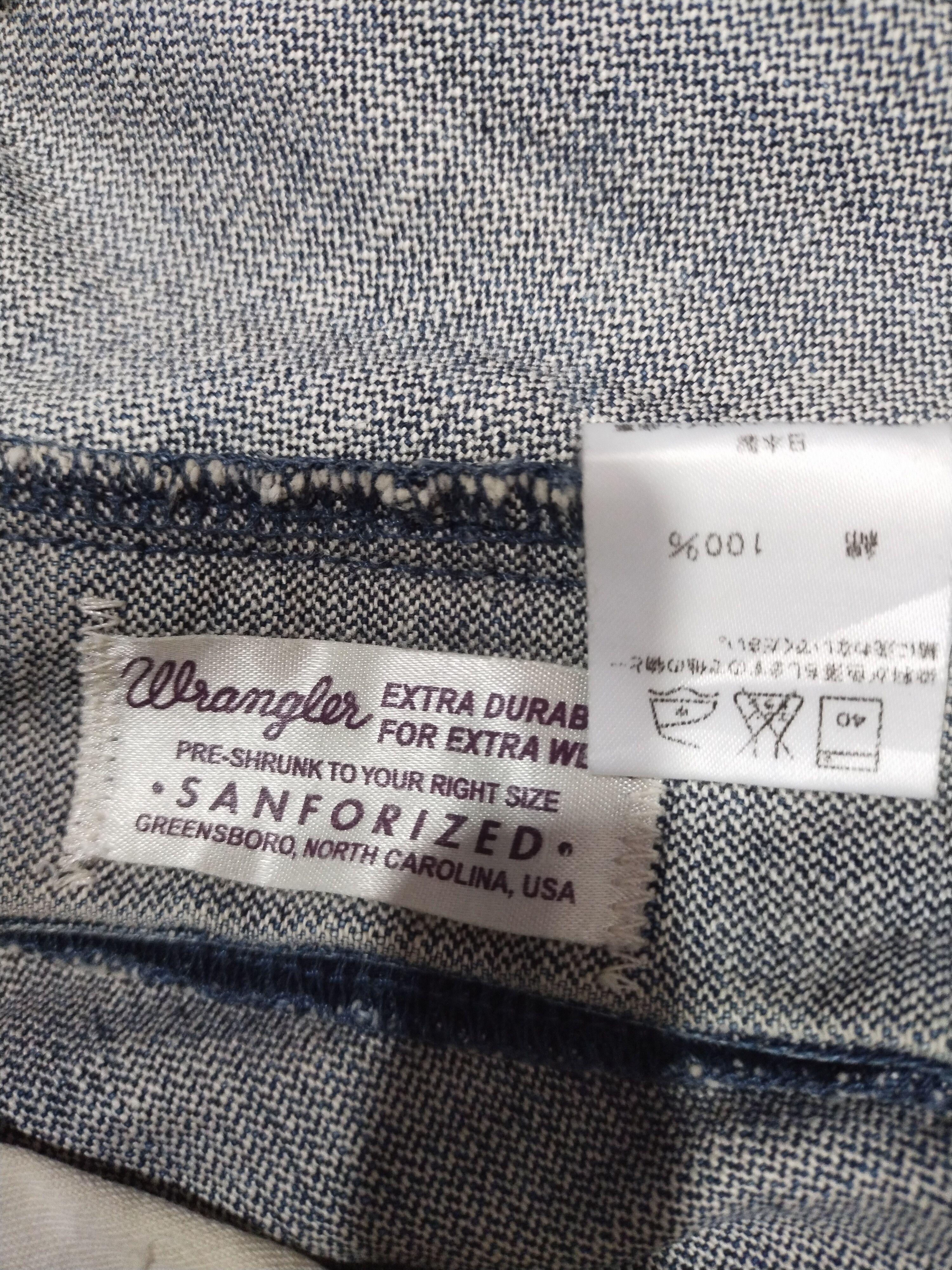 Japanese Brand × Vintage × Wrangler Jeans Wrangler Sanforized, Greensboro Sz 32"31" Size US 32 / EU 48 - 17 Thumbnail