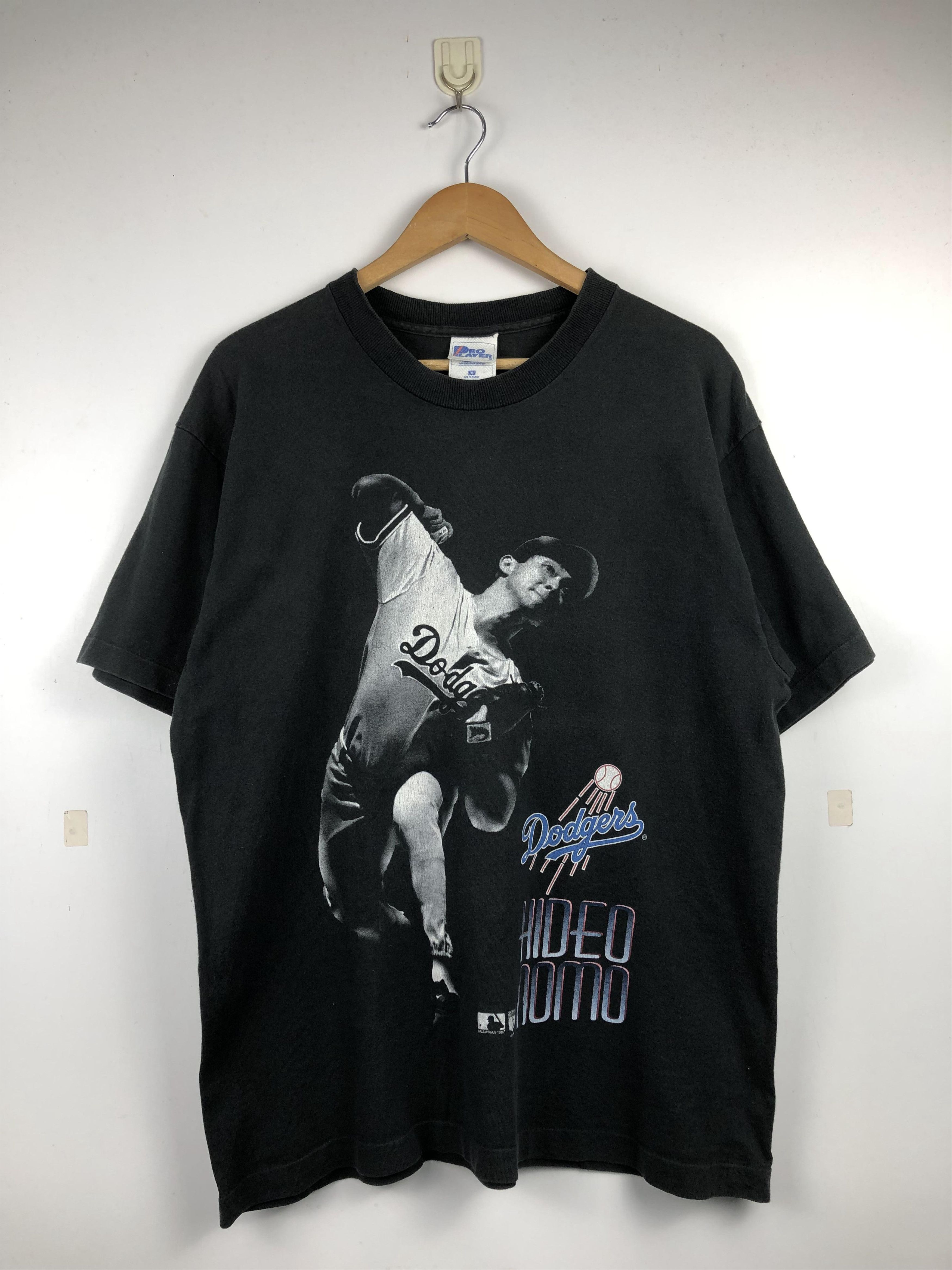 MLB Vintage 90s MLB L.A Dodgers Hideo Nomo Printed Tee TA0344 Size US M / EU 48-50 / 2 - 1 Thumbnail