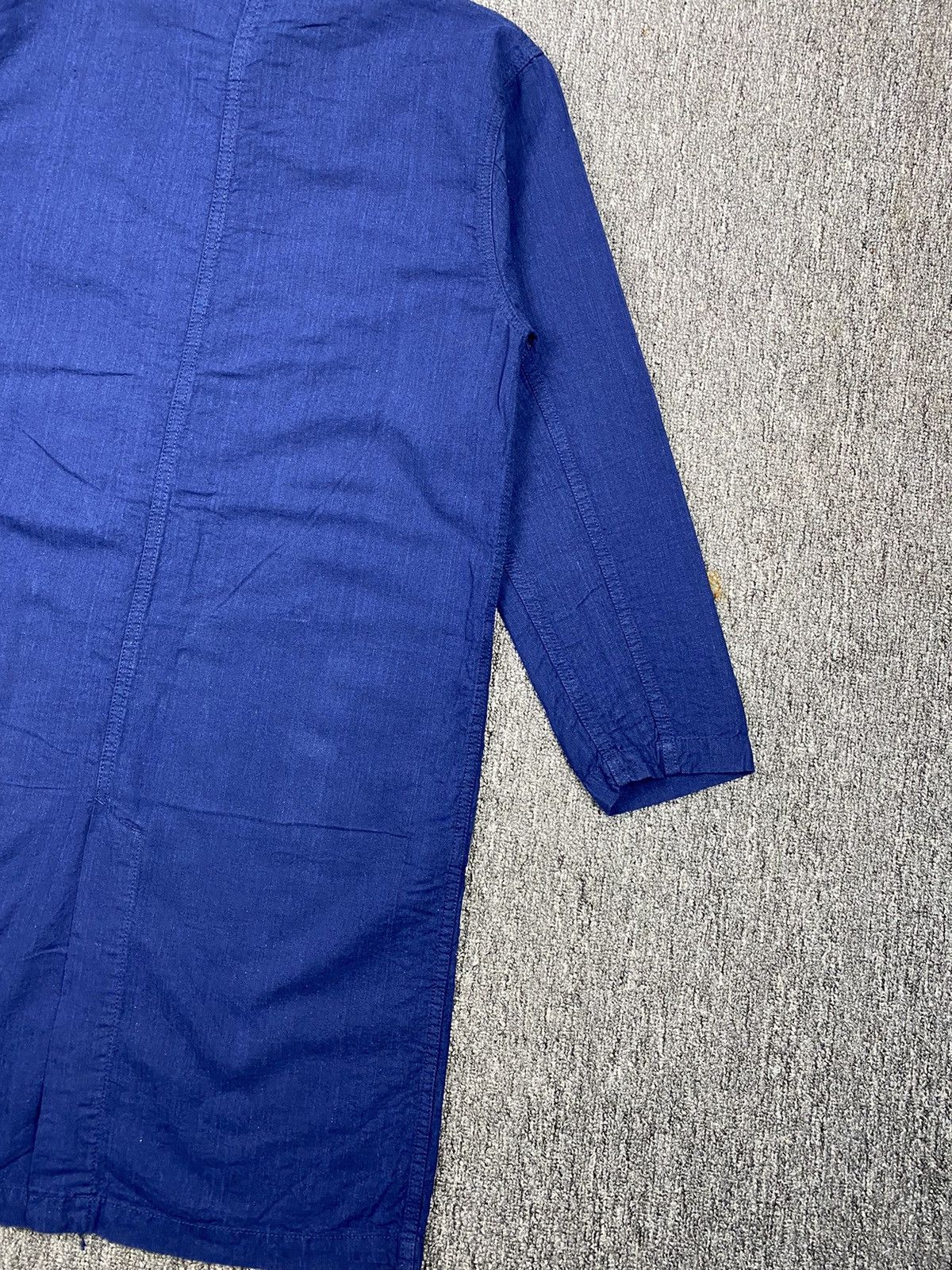 Indigo × Japanese Brand × Uniqlo Uniqlo Linen Indigo Long Jacket Size S / US 4 / IT 40 - 10 Thumbnail