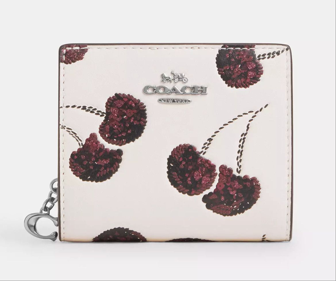 Coach Snap Wallet With Cherry Print CDF19 Size ONE SIZE - 8 Thumbnail