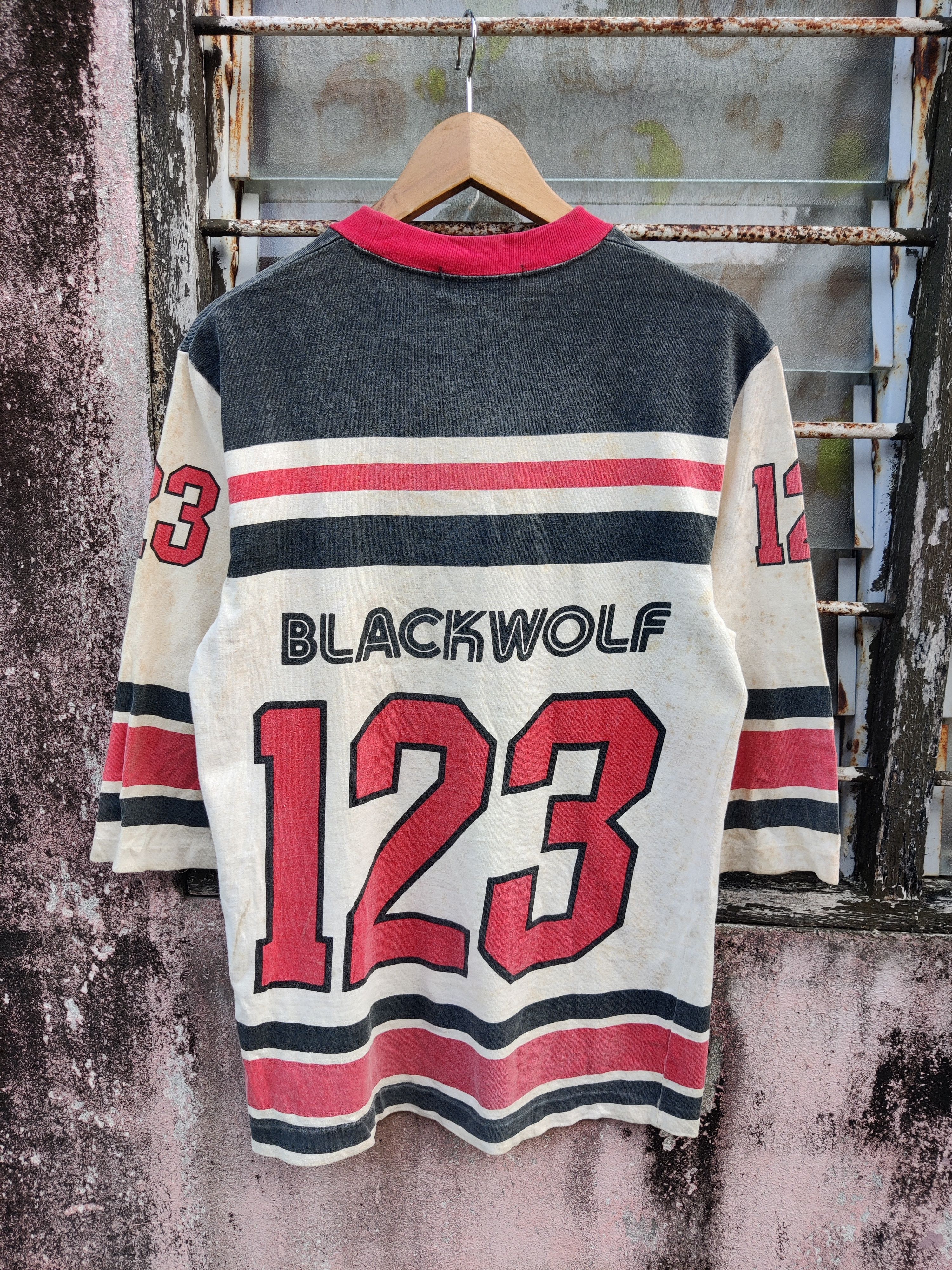 Other Vintage Stain Distressed Blackwolf 123 NFL Stripe Shirt Size US S / EU 44-46 / 1 - 7 Thumbnail