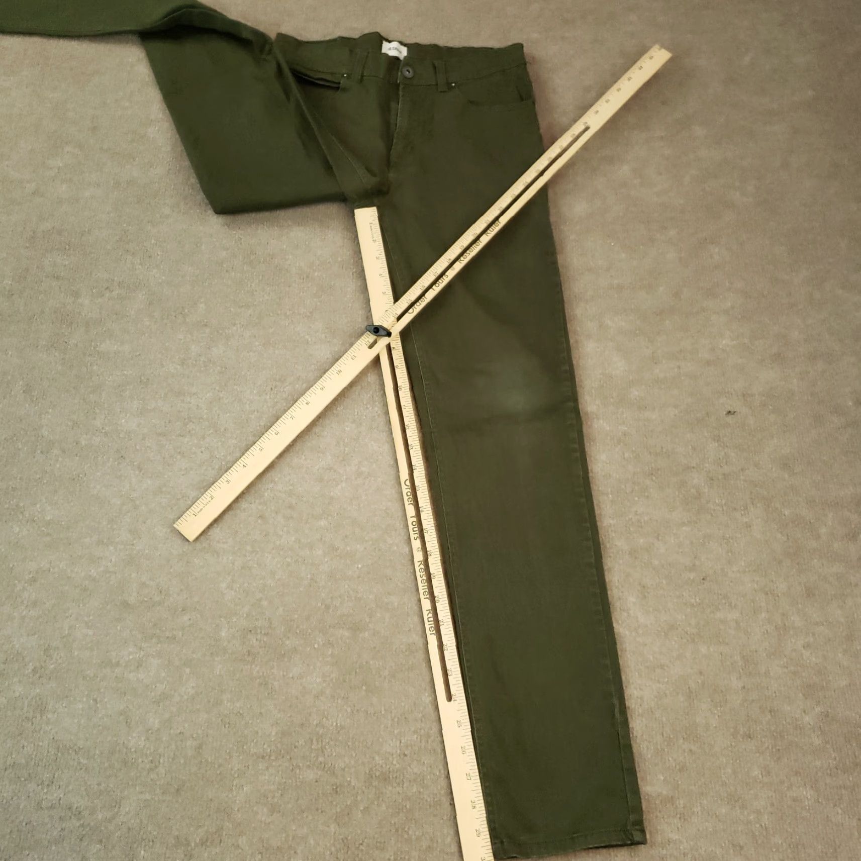 Hudson Hudson Jeans Womens Straight Leg Stretch Size 18 Green Cotton Spandex Mid Rise Slim Fit Size 28" / US 6 / IT 42 - 2 Thumbnail