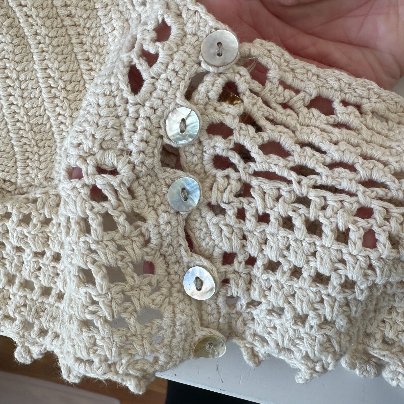 Urban Outfitters Urban Outfitters Tan Crochet Bralette Side Buttons Medium Size M / US 6-8 / IT 42-44 - 6 Thumbnail