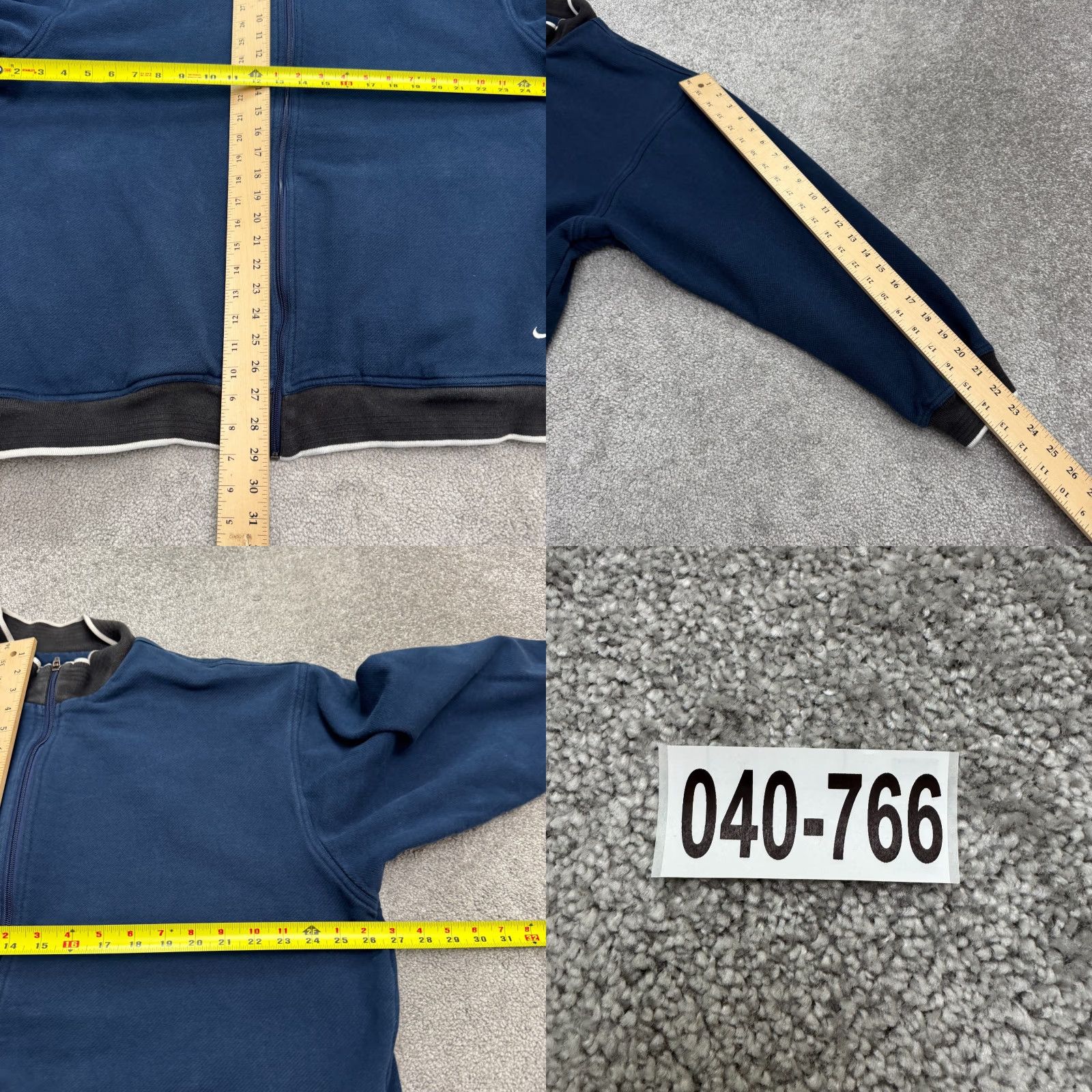 Nike VINTAGE Nike Full Zip Sweatshirt Mens XL Navy Blue Swoosh Heavyweight Fashion: 90s Outdoor Sports Shirt Hoodie? Size US XL / EU 56 / 4 - 9 Thumbnail
