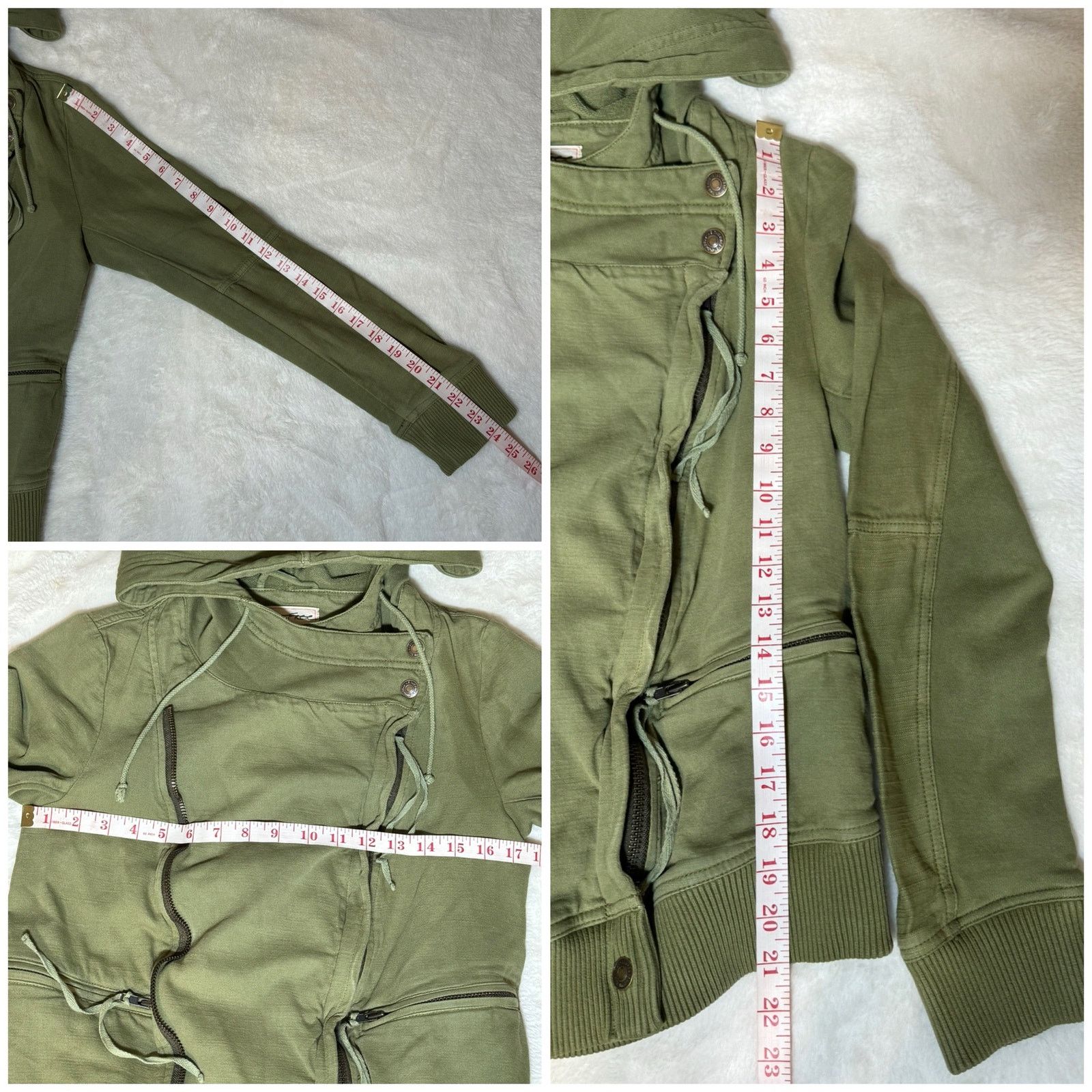 Free People Free People We The Free Green and Khaki Hoodie Jacket Small Size S / US 4 / IT 40 - 8 Thumbnail