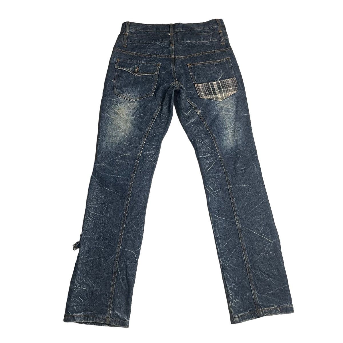 If Six Was Nine × Japanese Brand × Le Grande Bleu (L.G.B.) 🇯🇵 VINTAGE NYLAUS DOUBLE WAIST DENIM PANTS Size US 30 / EU 46 - 2 Thumbnail