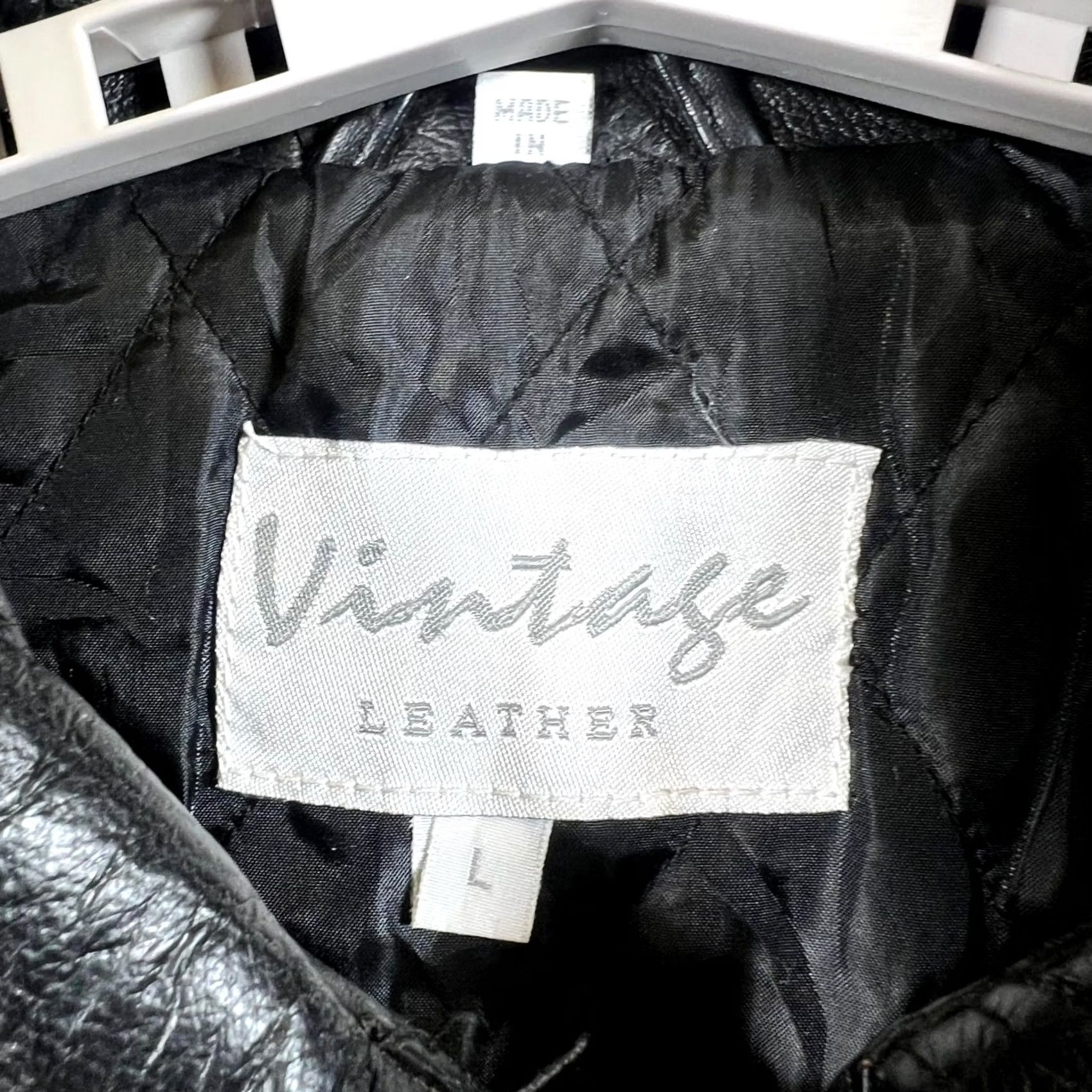 Vintage Vintage Leather Jacket Mens Large Black Patchwork Grunge 90s Moto Biker Size US L / EU 52-54 / 3 - 3 Thumbnail