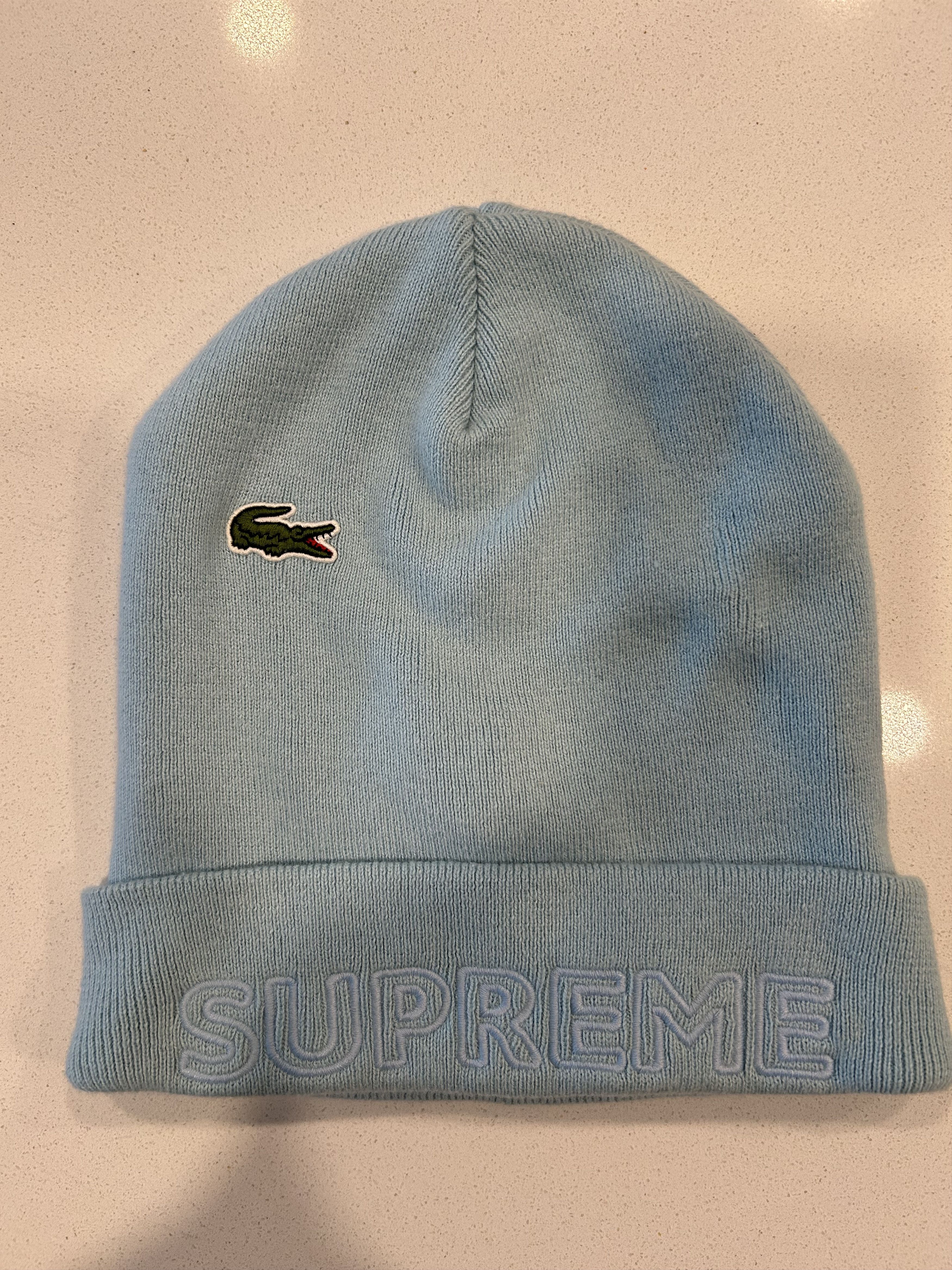 Supreme Supreme Brushed Stripe Beanie in Light Blue | Grailed