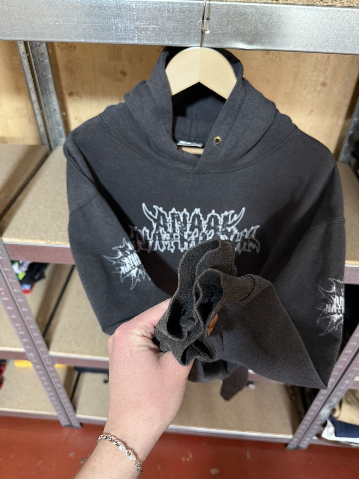 Band Tees × Vintage Vintage 90’s ANAAL NATHRAKH Black Metal Rock Hoodie Y2K Hype Size US XXL / EU 58 / 5 - 8 Thumbnail