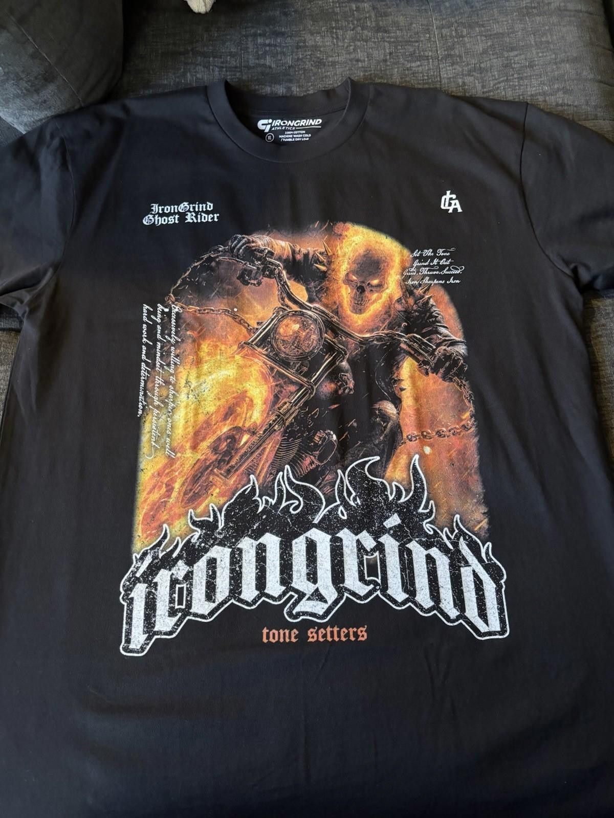 Other Iron Grind Ghost Rider Xl Black Tee Shirt Size US XL / EU 56 / 4 - 3 Thumbnail