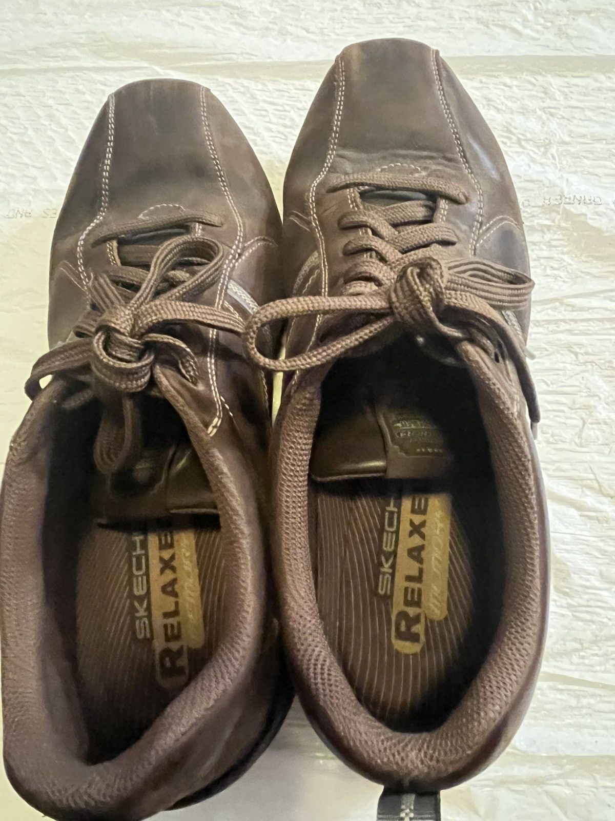 SKECHERS Skechers Relaxed Fit 64224 Brown Leather Oxford Mens Size 12 Size US 12 / EU 45 - 4 Thumbnail