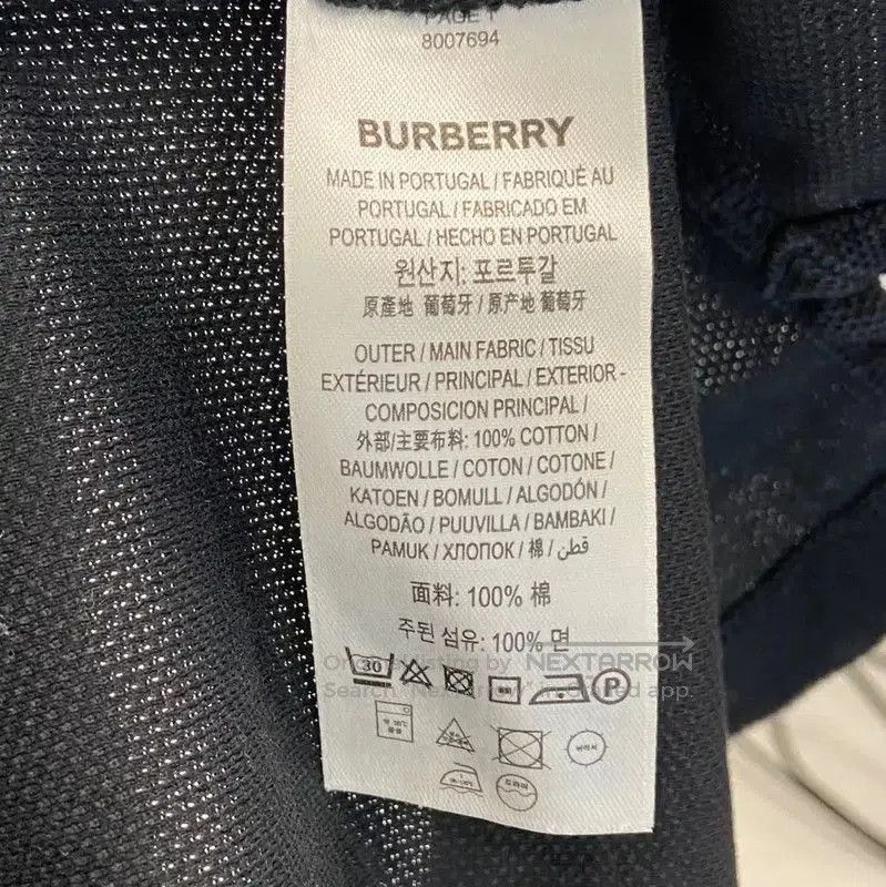 Burberry Burberry Black Cotton Women's T-Shirt with Striped Collar. Size M / US 6-8 / IT 42-44 - 5 Thumbnail