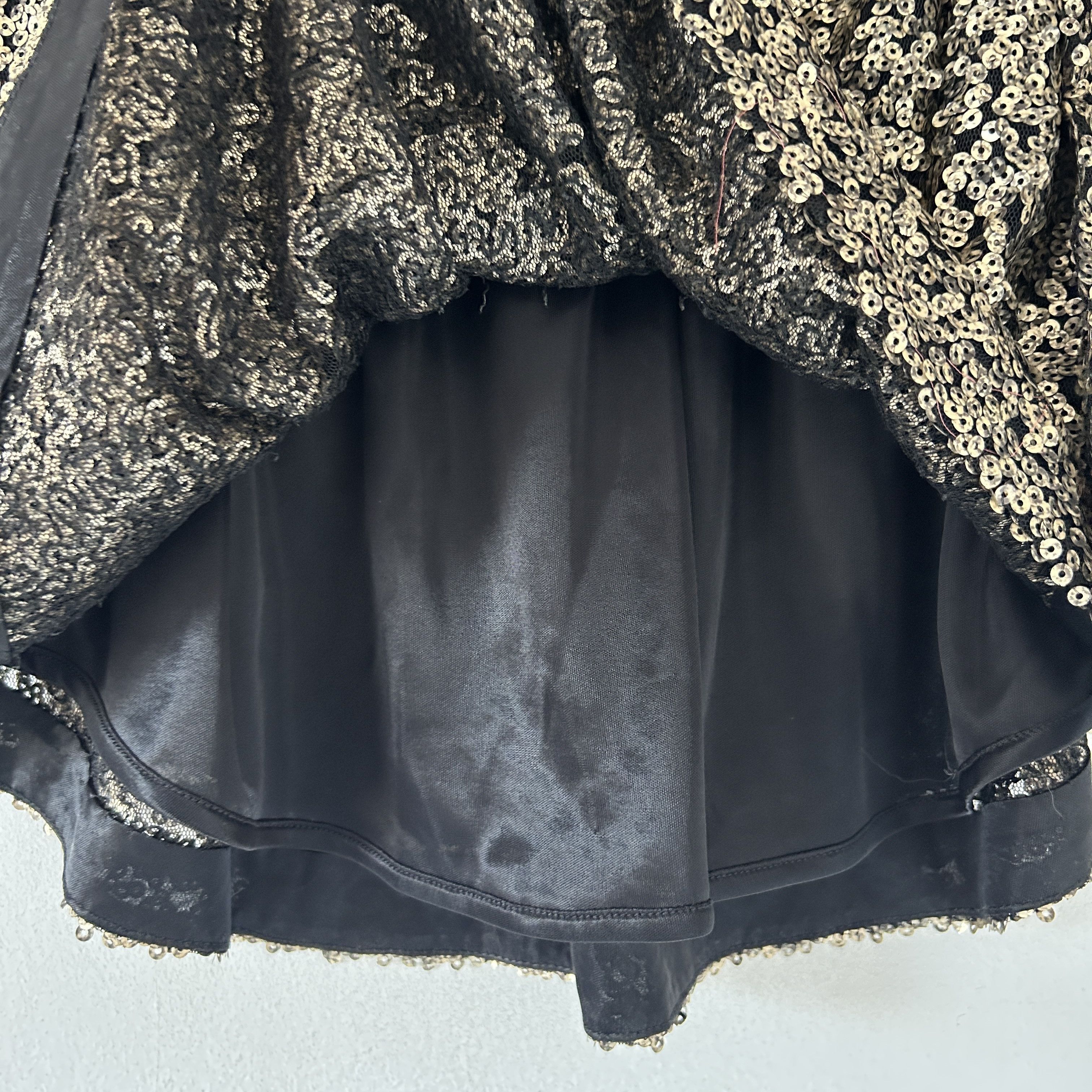 Vintage Vintage Gold Sequin Mini Skirt Size 27" / US 4 / IT 40 - 10 Thumbnail
