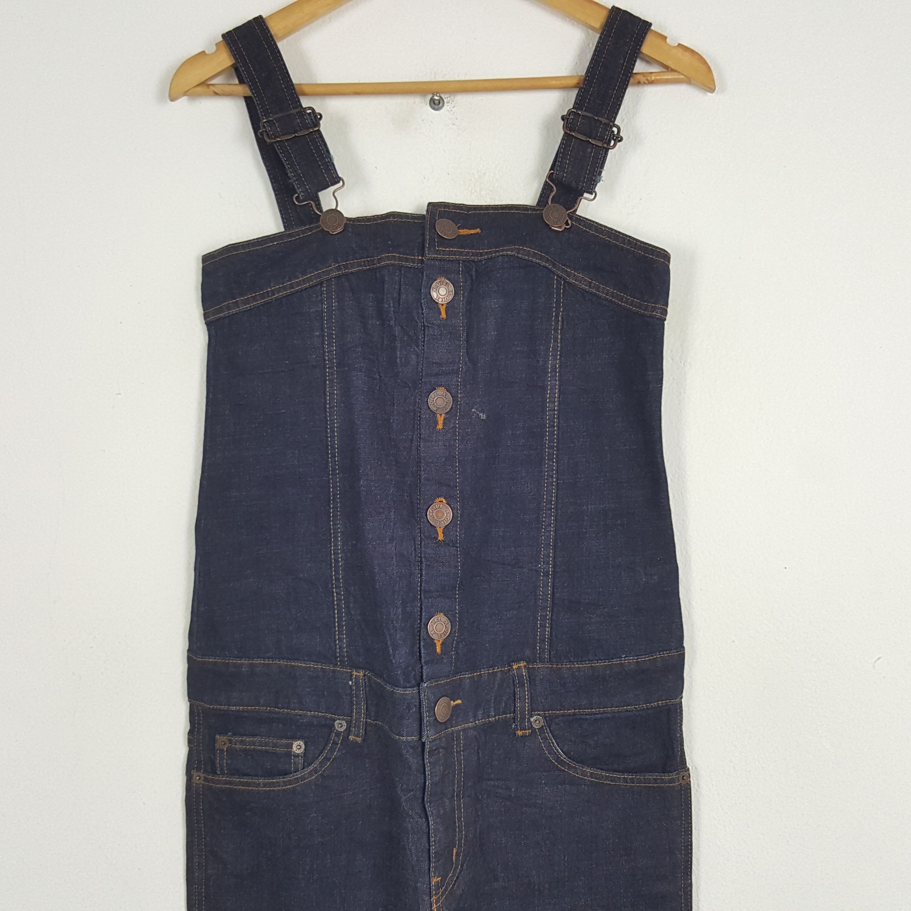 Japanese Brand × Vintage Vintage X-girl Japanese Brand Baggy Overall Denim Jeans Size 35" - 2 Thumbnail