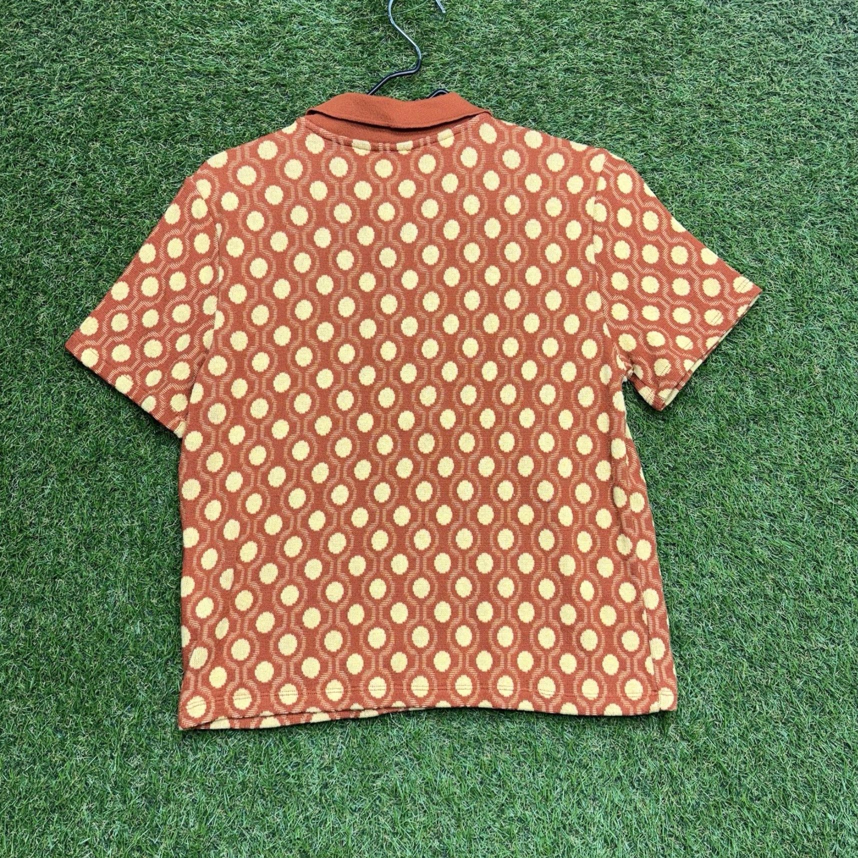 Industrie VINTAGE Brand: Industry Collared Shirt Womens Medium Orange 80s 70s Boho Embellished Knit Casual Mens/Womens? Size M / US 6-8 / IT 42-44 - 2 Thumbnail