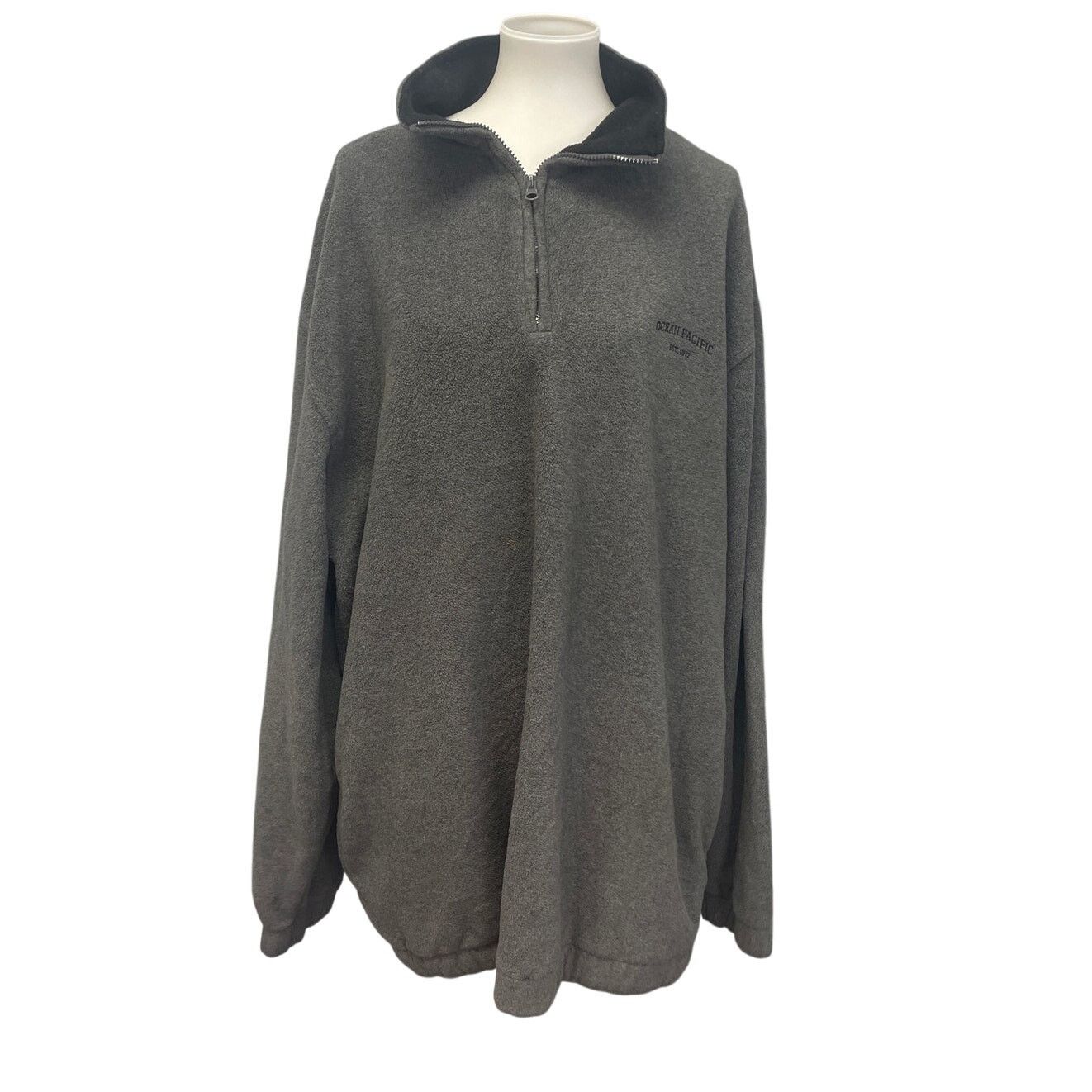 Ocean Pacific Ocean Pacific Mens 2XT PolyRayon Quarter Zip Fleece Pullover Size US XXL / EU 58 / 5 - 1 Thumbnail