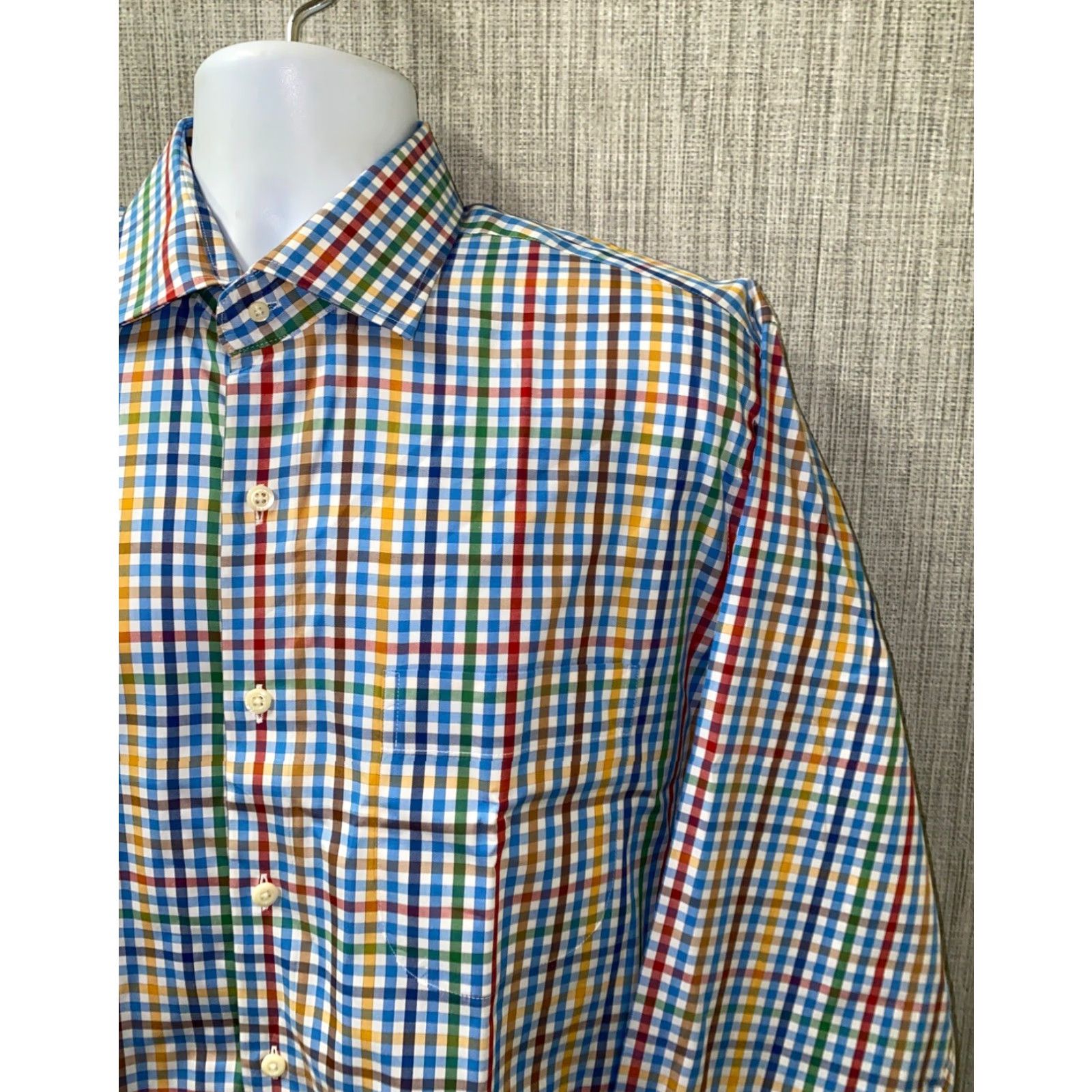 Peter Millar Peter Millar Mens Checkered Button-Up Shirt Long Sleeve Size L Multicolor Casual Size US L / EU 52-54 / 3 - 2 Thumbnail