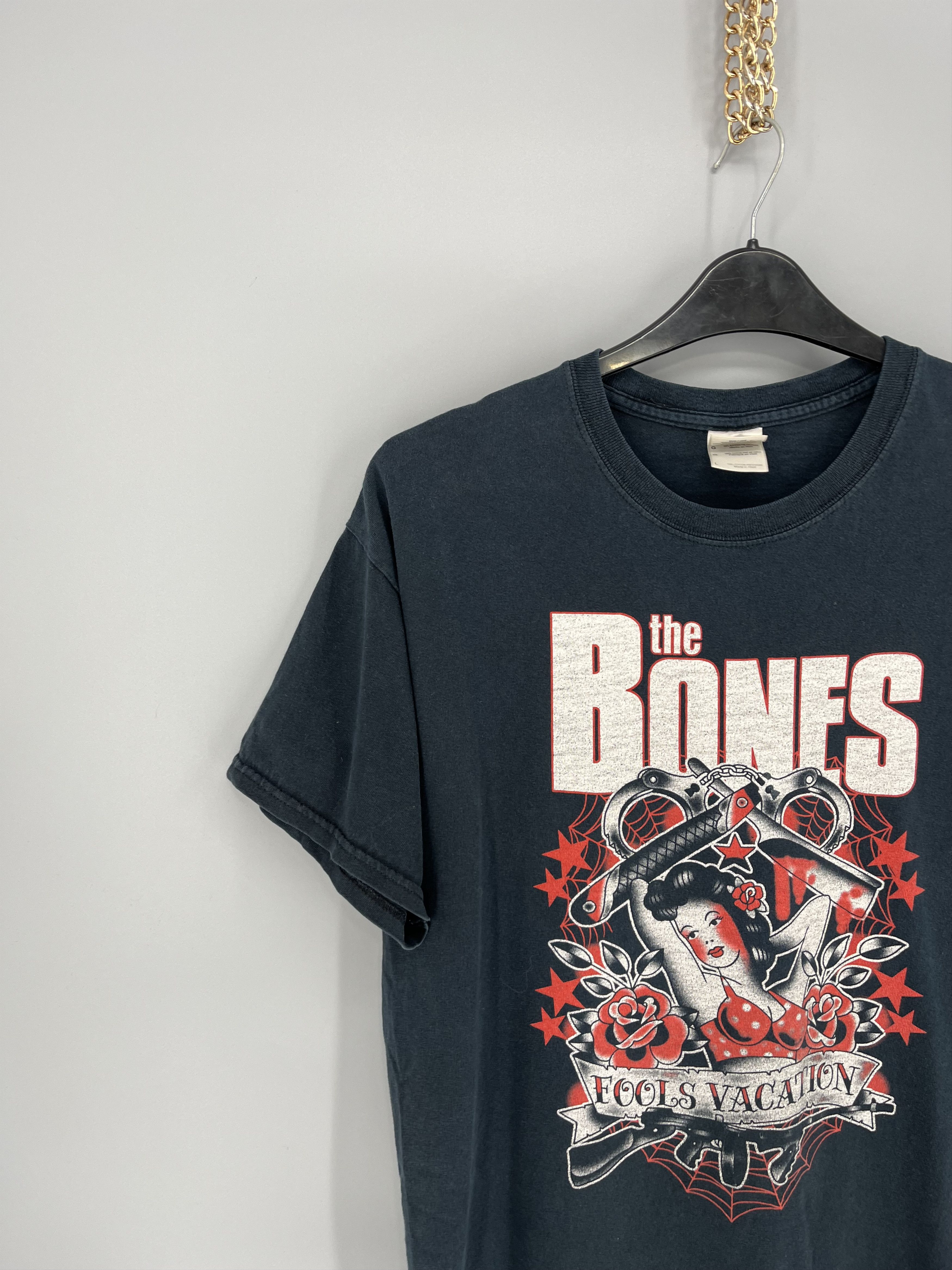 Band Tees The Bones Rock T-Shirt Vintage Anvil Size M Black Size US L / EU 52-54 / 3 - 4 Thumbnail