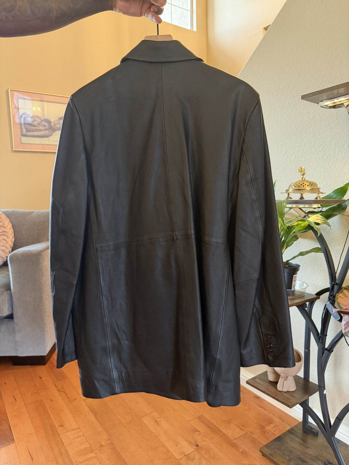 H&M Double Breasted Leather Jacket Size M / US 6-8 / IT 42-44 - 2 Thumbnail