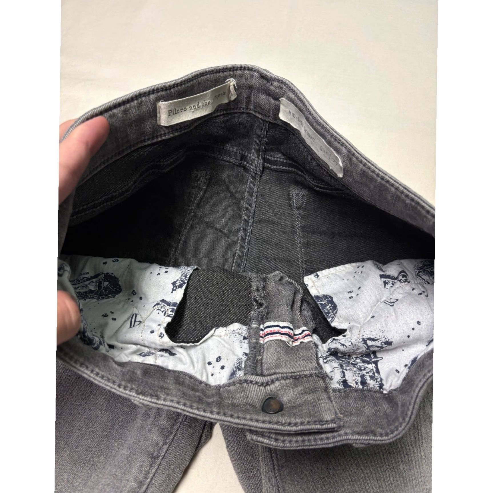 Vintage VINTAGE Pilcro And The Letterpress Mid Rise Skinny Jeans Women's 28X28 Grey Wash Denim Size 28" / US 6 / IT 42 - 4 Thumbnail