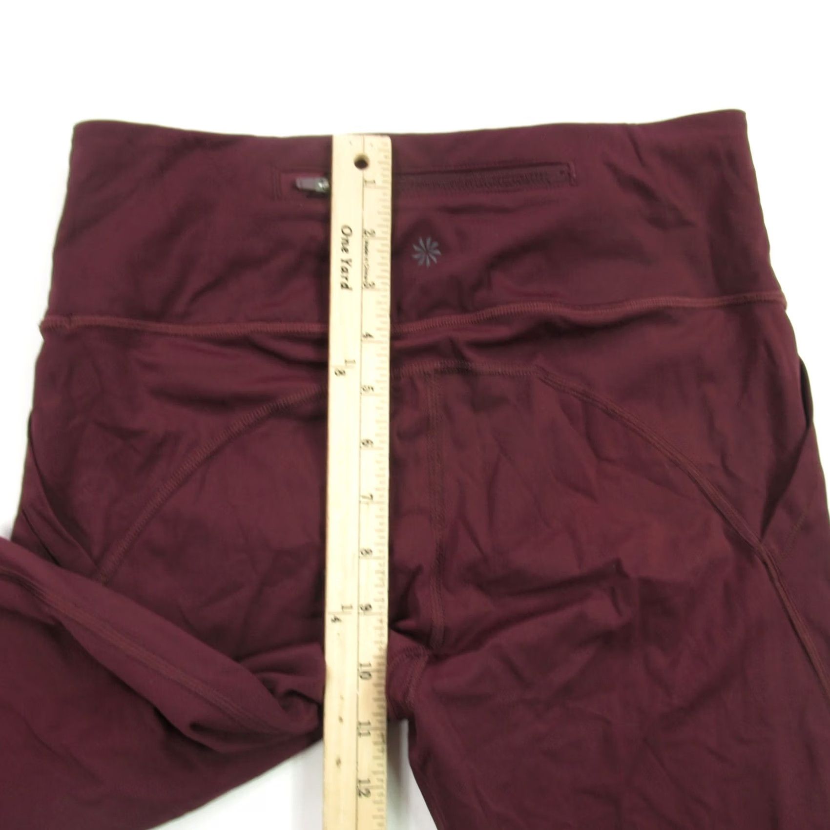 Athleta Athleta Leggings Womens Medium Workout Gym Stretch Burgundy Regular Size M Knit Nylon Polyester Size 32" / US 10 / IT 46 - 6 Thumbnail