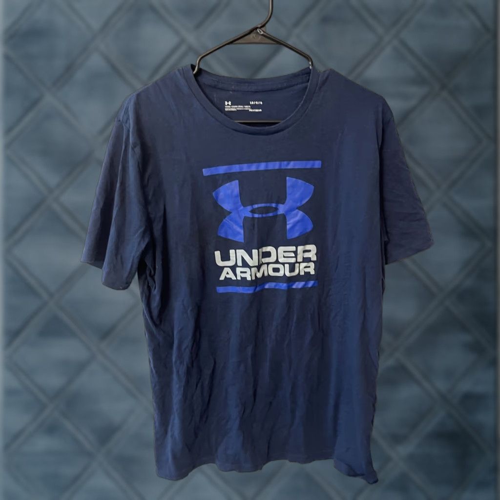 Under Armour Under Armour T-Shirt Men's Large Short Sleeve Graphic Navy Crew Neck HeatGear Sports Size US L / EU 52-54 / 3 - 1 Thumbnail