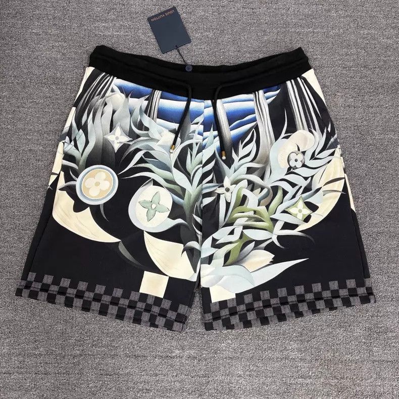 Louis Vuitton Louis Vuitton size xl Floral-print checkerboard shorts Size US 28 / EU 44 - 1 Thumbnail