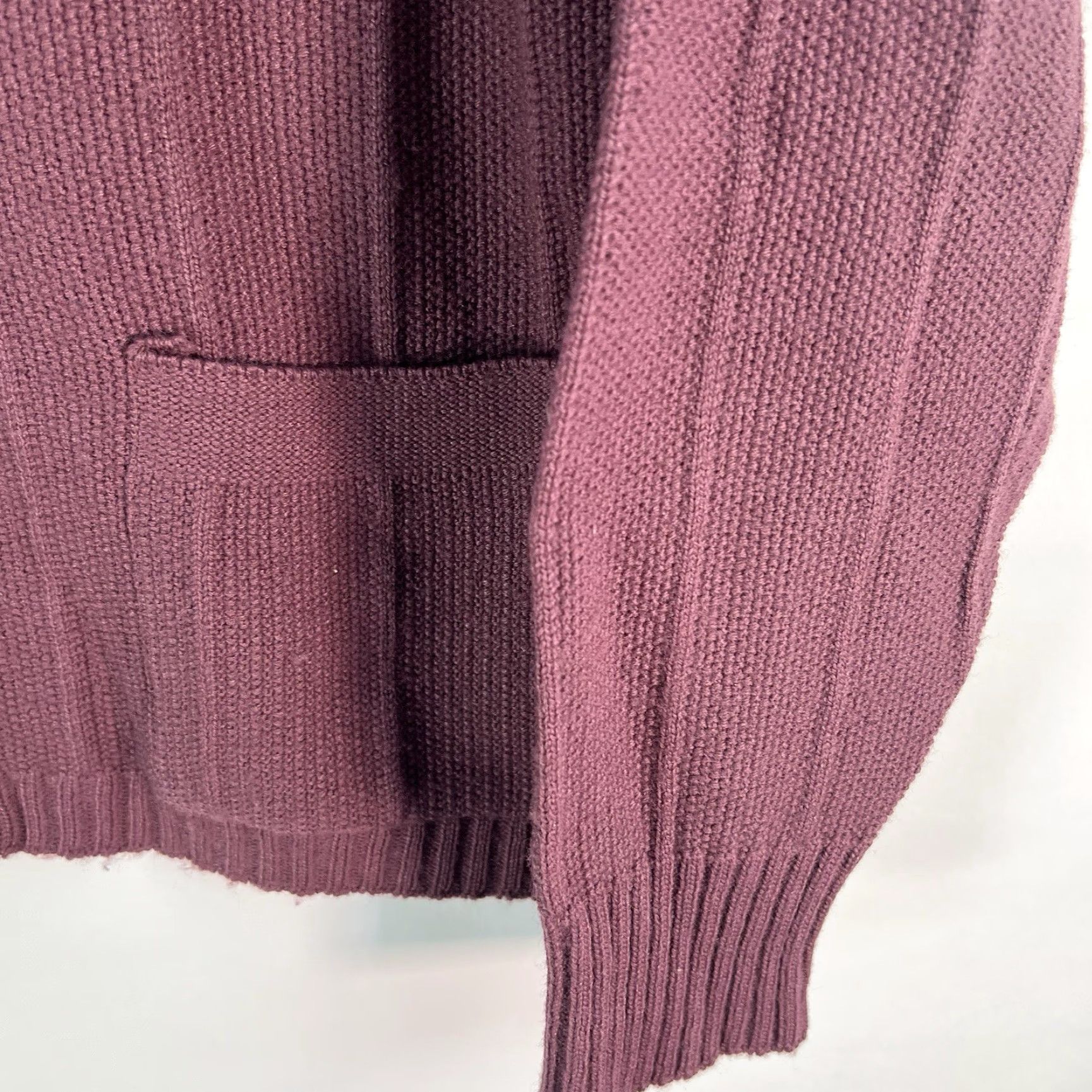 Sears VINTAGE Sears The Men's Store Cardigan 100% Virgin Orlon Acrylic SZ M Mauve Green Letterman Look 1980s Mens Cardigan Size US L / EU 52-54 / 3 - 2 Thumbnail