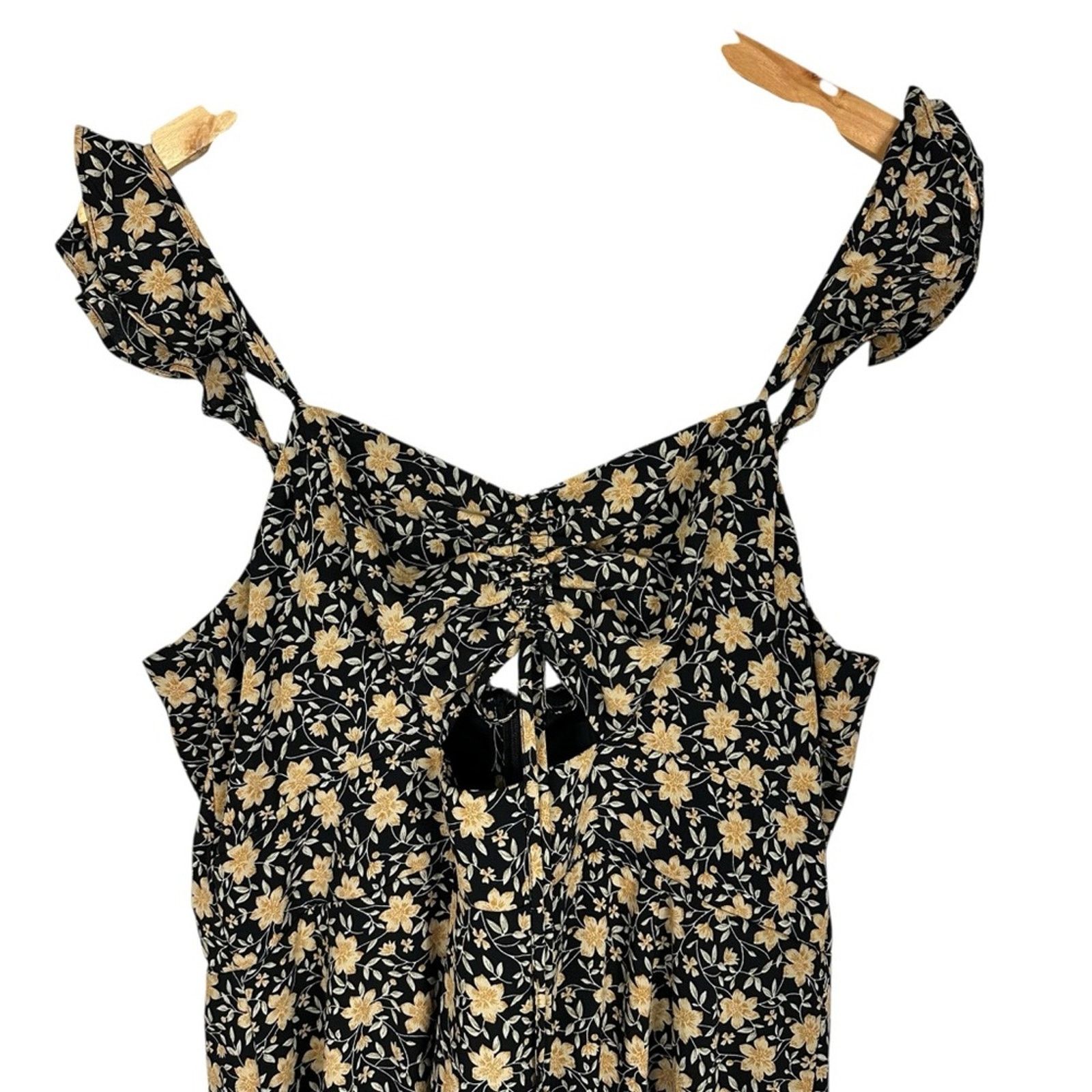 Lulus Lulus The Way to Love Black Floral Ruffled Maxi Dress XL Size XL / US 12-14 / IT 48-50 - 5 Thumbnail