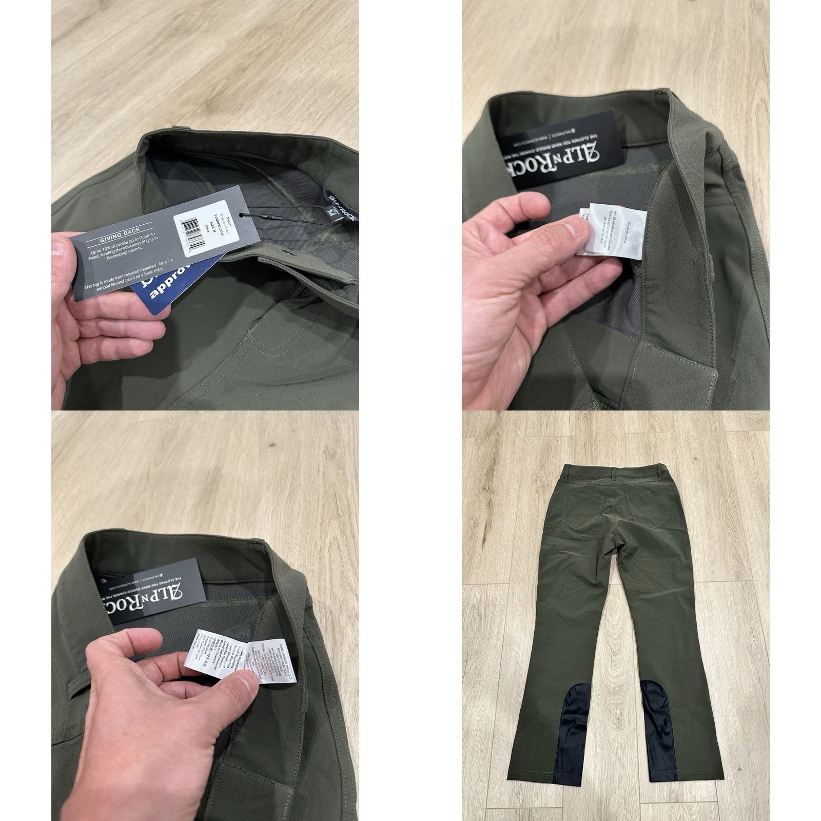 Olive NWT Alp-n-Rock Naomi Straight Leg Pants Olive Size Medium Olive Green Nylon Spandex Dress Pants Front Flat Front Comfort Stretch Womens Pants Size 32" / US 10 / IT 46 - 8 Thumbnail
