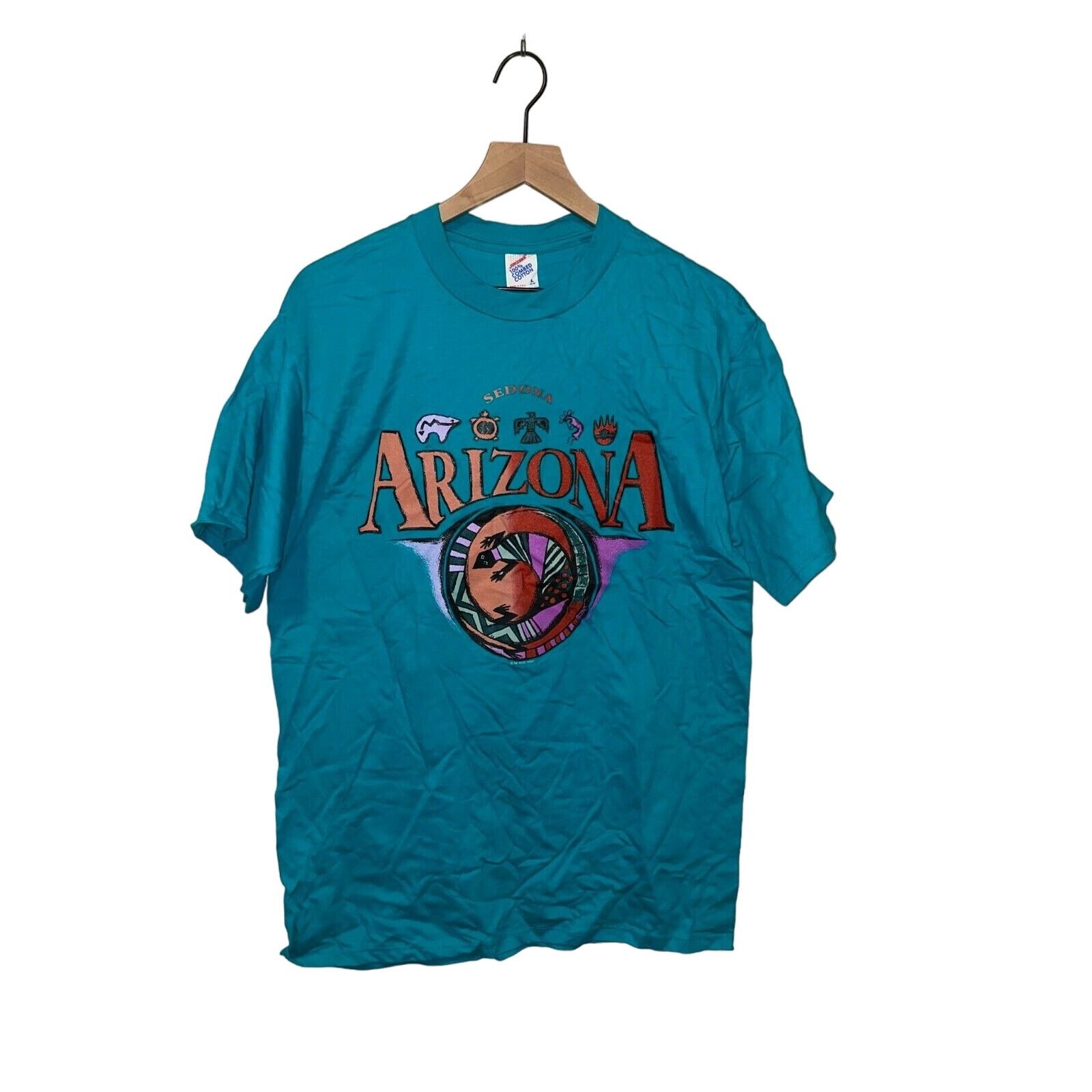 Jerzees Vintage Native American Shirt Arizona Sedona Tee VTG 90s L Size US L / EU 52-54 / 3 - 1 Thumbnail