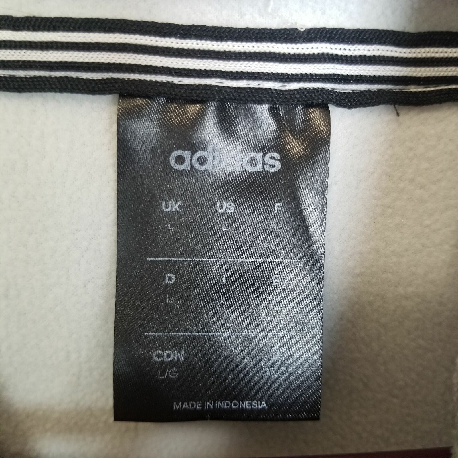 Adidas Vintage Adidas Mens Three Stripe Hoodie Sweatshirt Full Zip Size US L / EU 52-54 / 3 - 5 Thumbnail