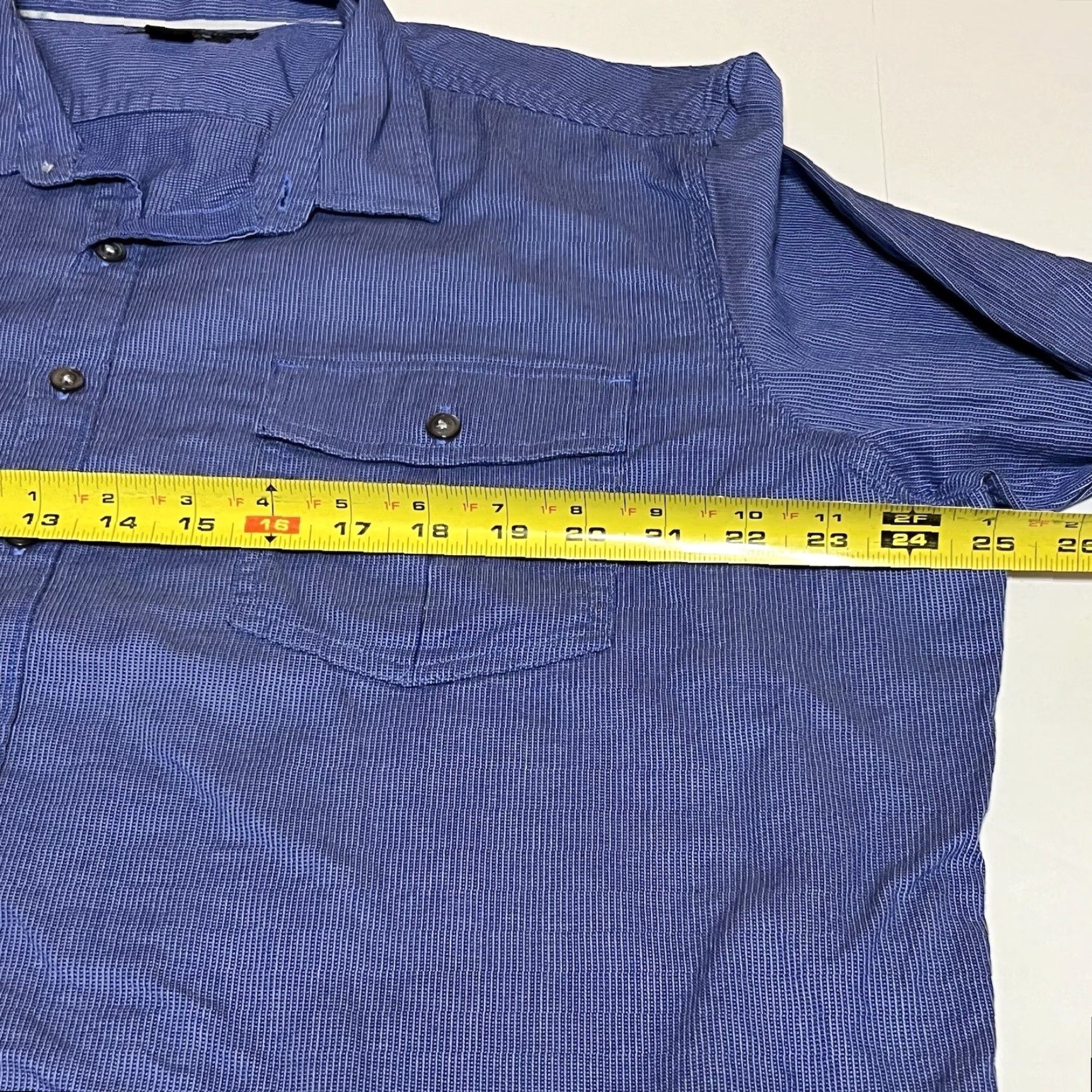 Marcs Marc Anthony Shirt Mens XXL Button-Up Blue Long Sleeve Stretch Slim Fit Collared Woven Cotton Blend Size US XXL / EU 58 / 5 - 6 Thumbnail