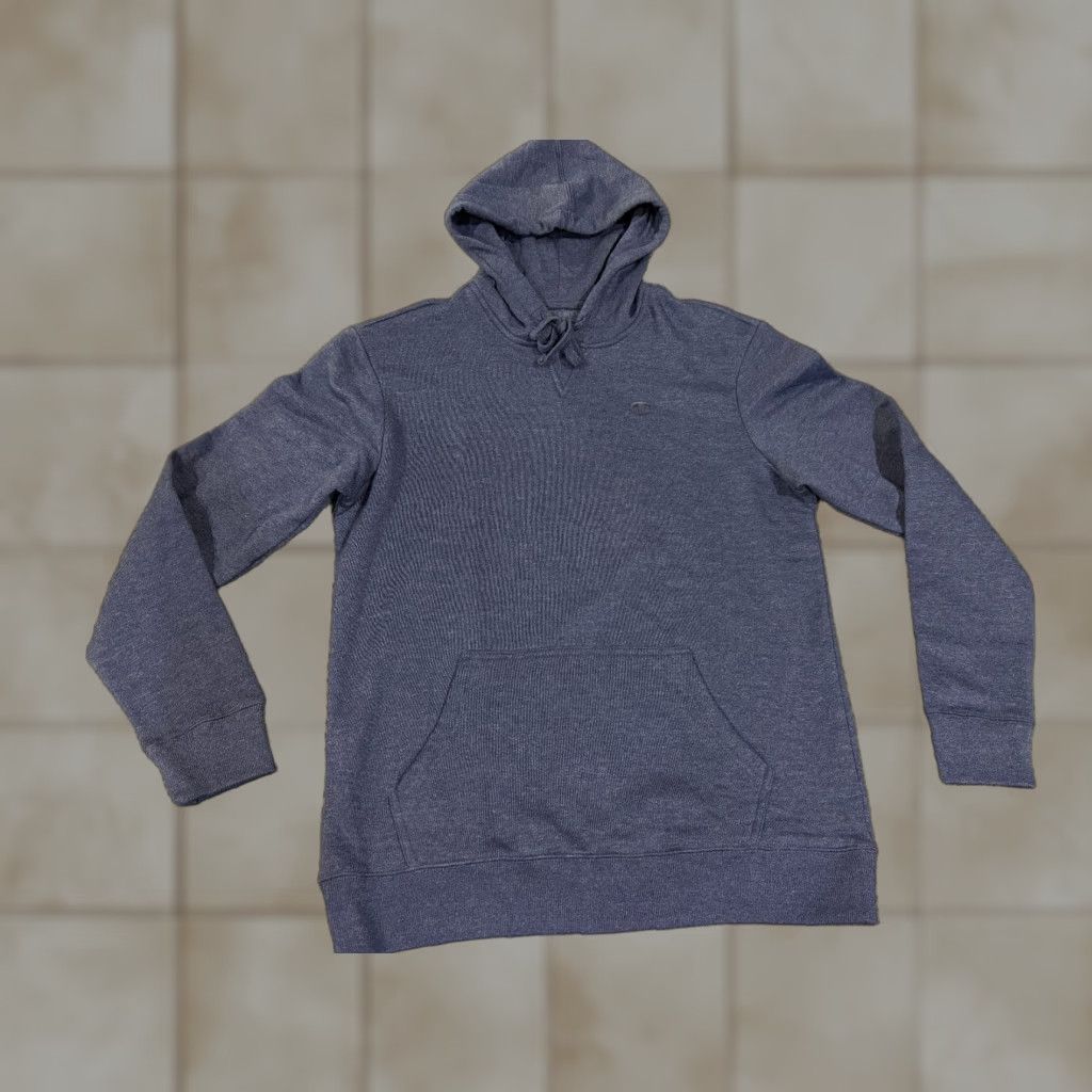 Champion Champion hoodie Mens M blue logo pullover knit stretch casual sweater hoody regular Size US M / EU 48-50 / 2 - 1 Thumbnail
