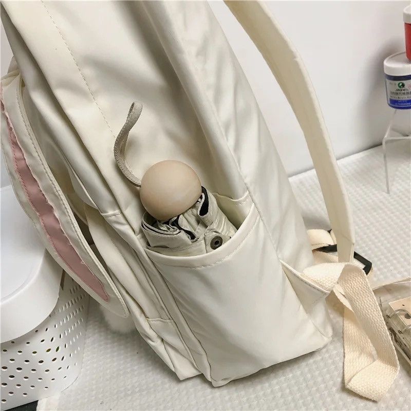 Vintage Cute Rabbit Young Girl School Backpack Size ONE SIZE - 11 Thumbnail