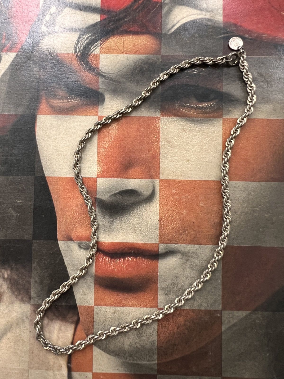 Sterling Silver × Vintage Sterling Silver 925 Crazy Twisted Triple Link Chain Necklace Size ONE SIZE - 2 Thumbnail