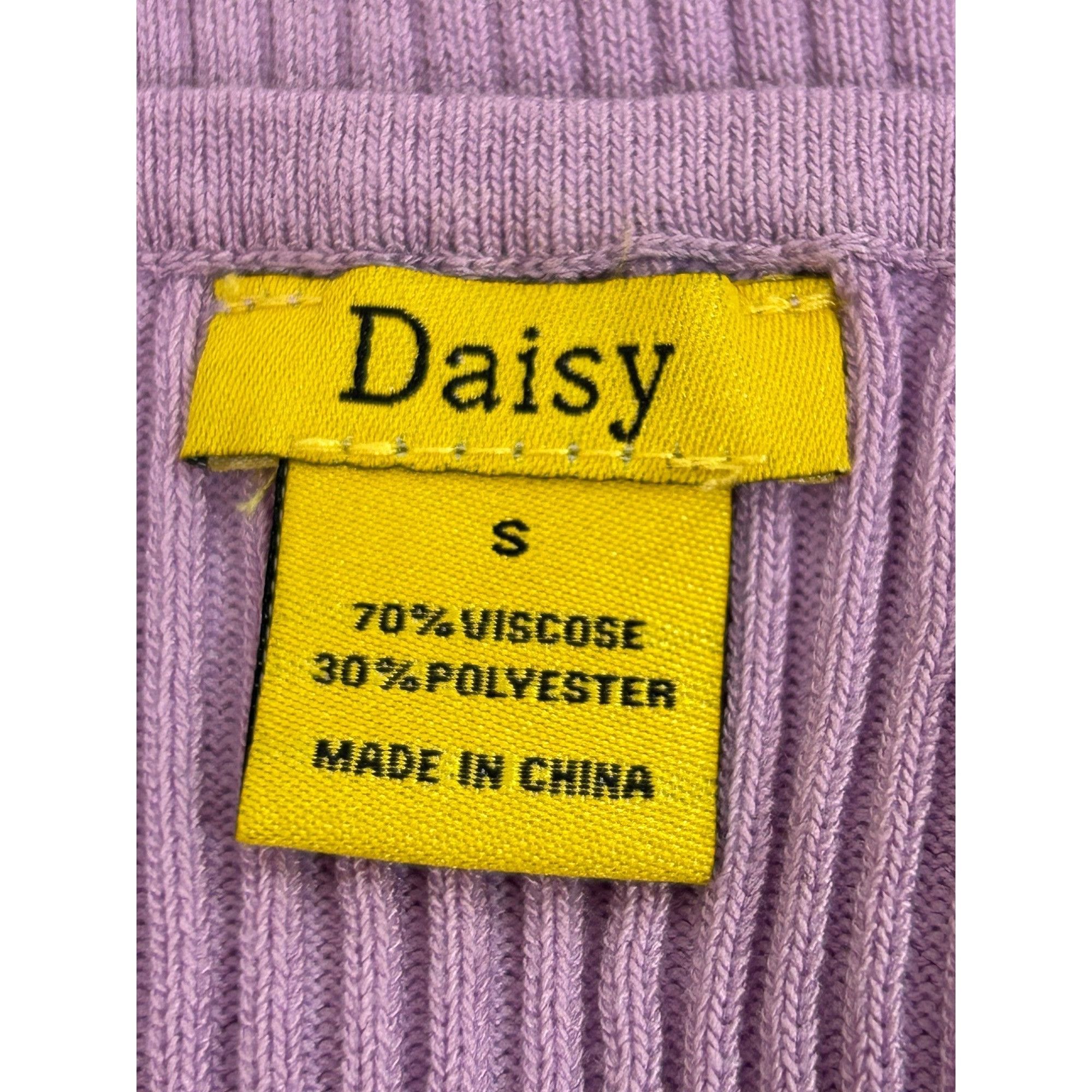 Other Daisy Women’s Ribbed Romper S Lavender Unitard Scoop Neck Sp Size S / US 4 / IT 40 - 5 Thumbnail