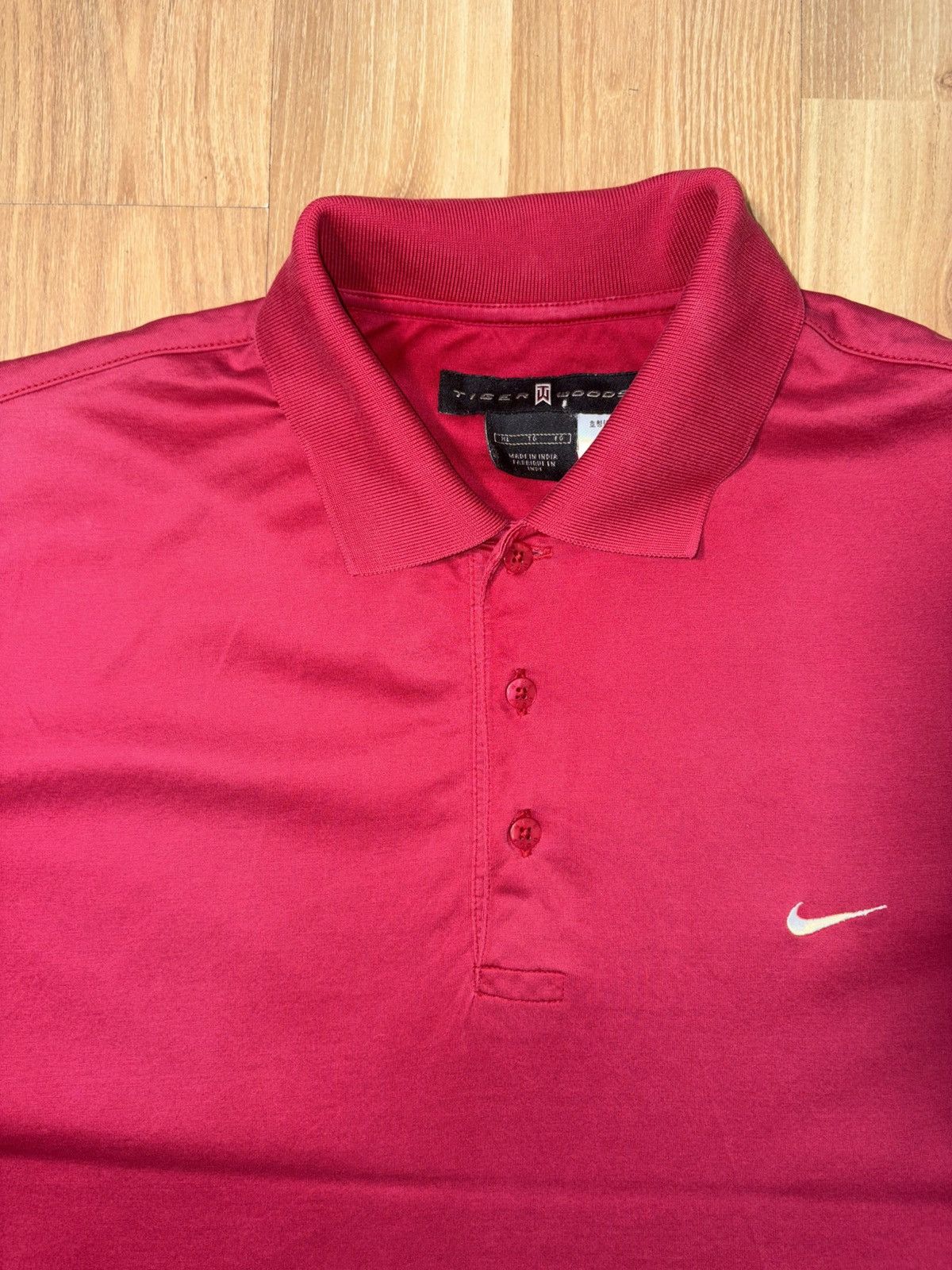 Nike VTG 2002 Nike Tiger Woods Polo Shirt Red Y2K Archival Golf Size US XL / EU 56 / 4 - 6 Thumbnail