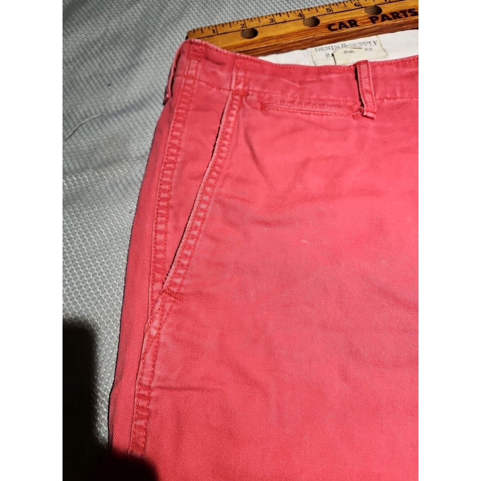 Vintage VINTAGE Denim & Supply Ralph Lauren Shorts Mens 38 Pink Casual 9" Inseam Chino Size US 38 / EU 54 - 4 Thumbnail
