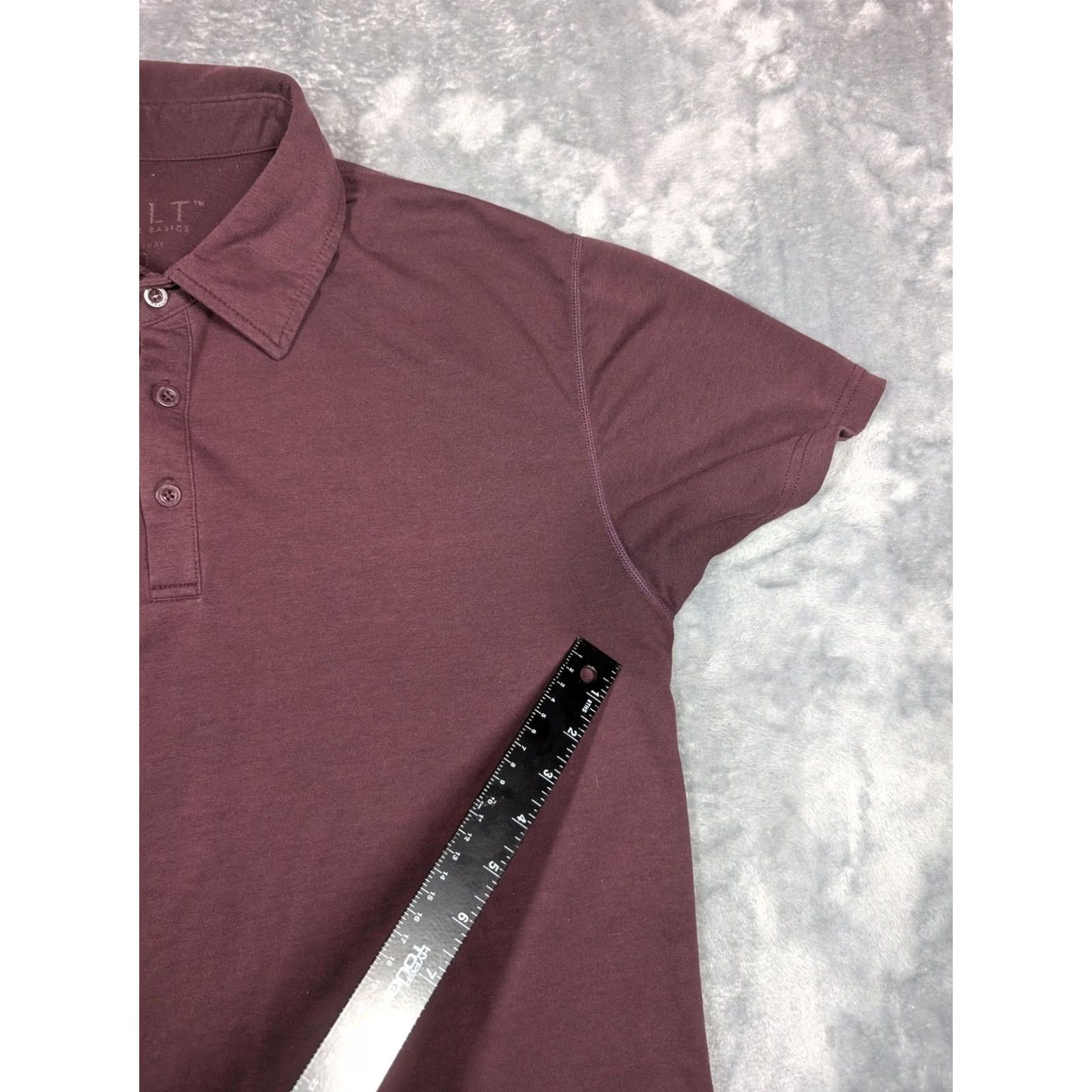 Vintage BYLT Polo Shirt Mens Medium Purple Solid Signature Stretch Slim Fit Top Size US M / EU 48-50 / 2 - 5 Thumbnail