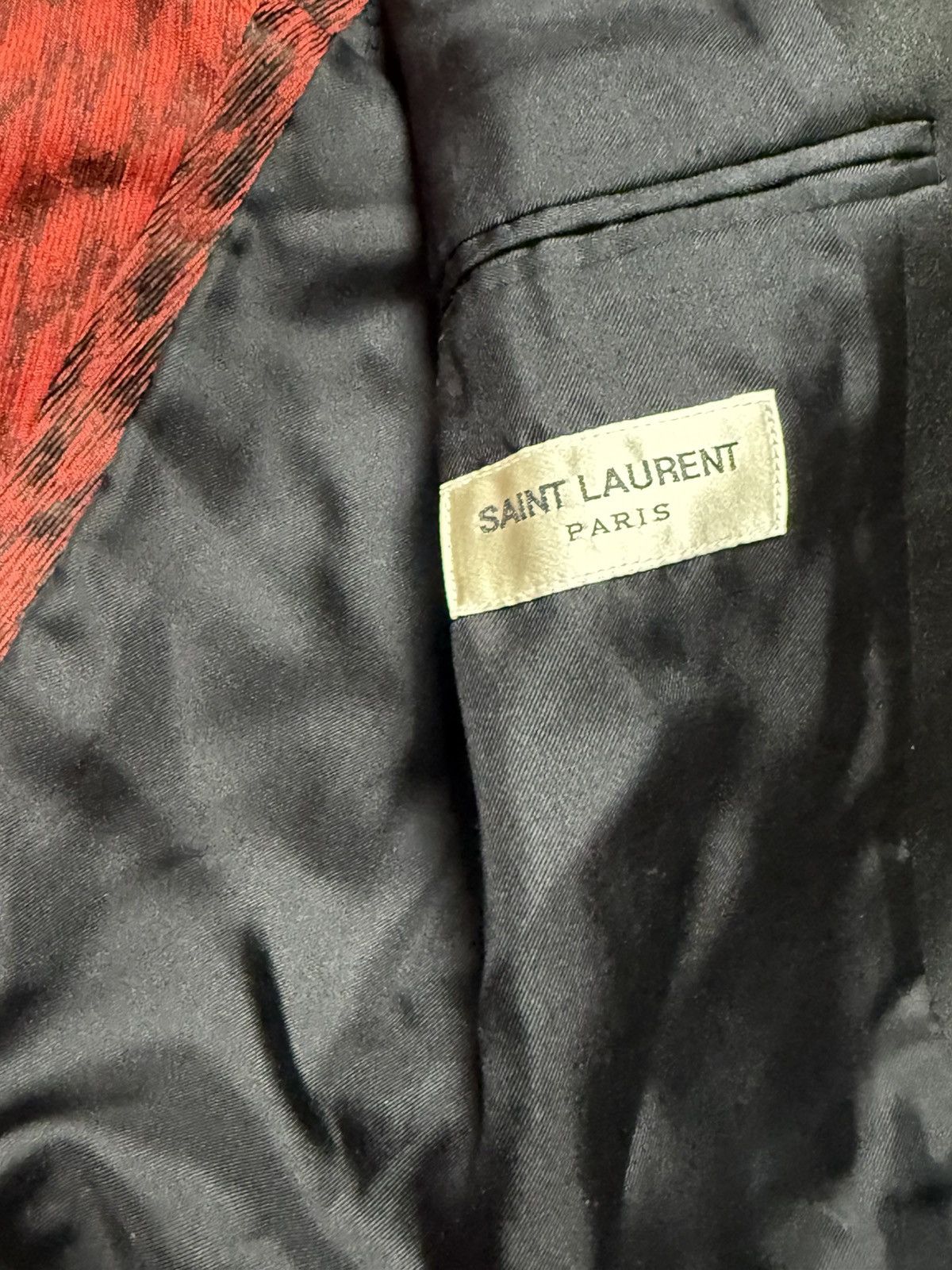 Saint Laurent Paris F/W13 Runway Red Babycat Blazer Sample by Hedi Slimane Size US M / EU 48-50 / 2 - 3 Thumbnail