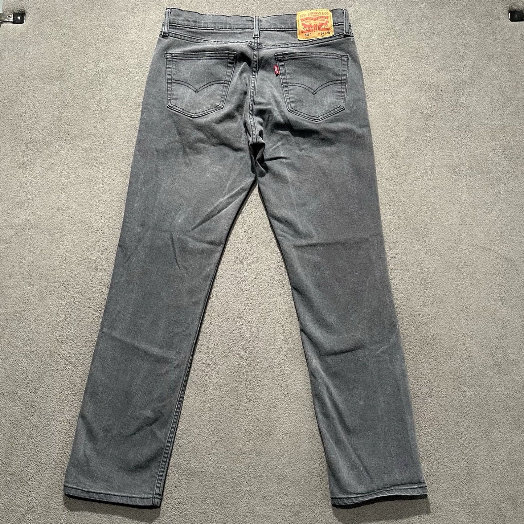 Levi's Levi's Jeans Mens 33 Waist 30 Inseam Dark Gray Denim 511 Slim Fit Mid Rise EUC Size US 34 / EU 50 - 2 Thumbnail