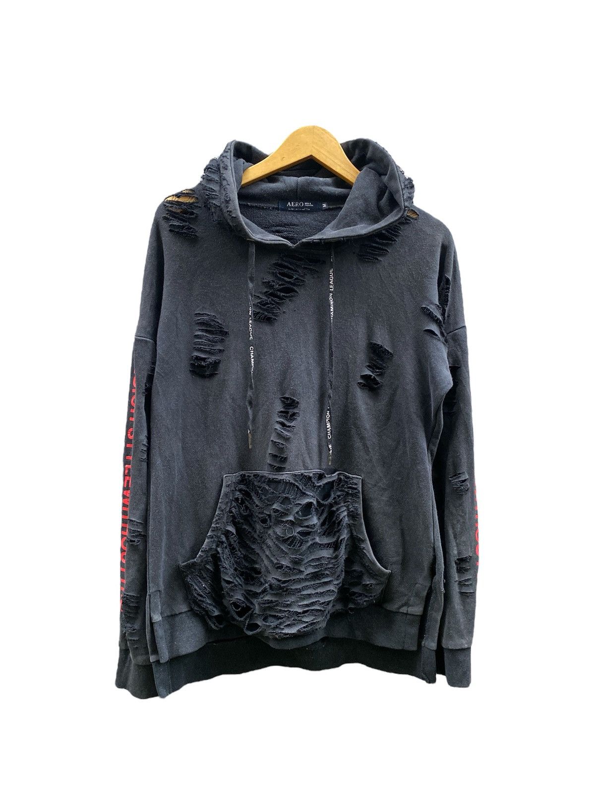 If Six Was Nine × Japanese Brand × Le Grande Bleu (L.G.B.) Aero Distressed ERD Style Trashed Hoodie Size US M / EU 48-50 / 2 - 1 Thumbnail