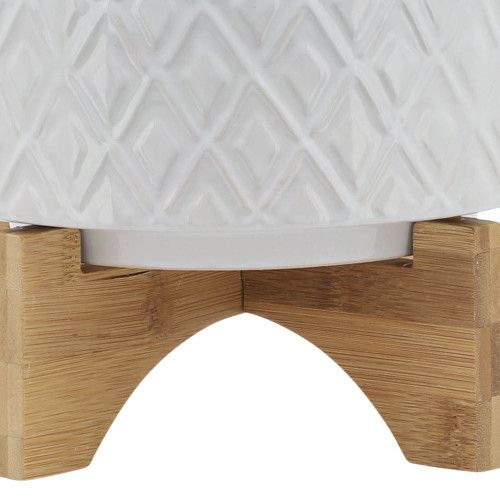 Designer × Homemade 8" DIAMOND PLANTER W/ STAND, WHITE Size US L / EU 52-54 / 3 - 8 Thumbnail