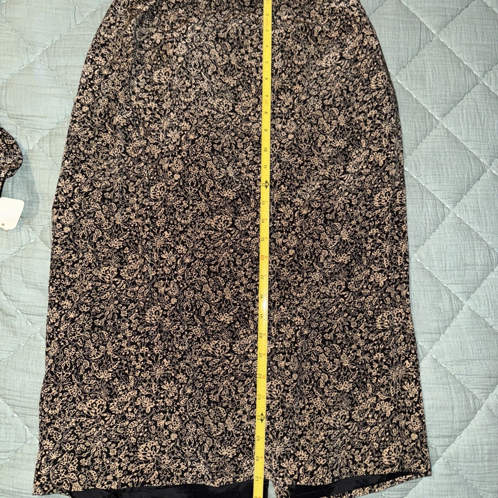 Other 100% Silk Vintage Dark Floral Y2K Peplum Puff sleeve cottage Size L / US 10 / IT 46 - 15 Thumbnail