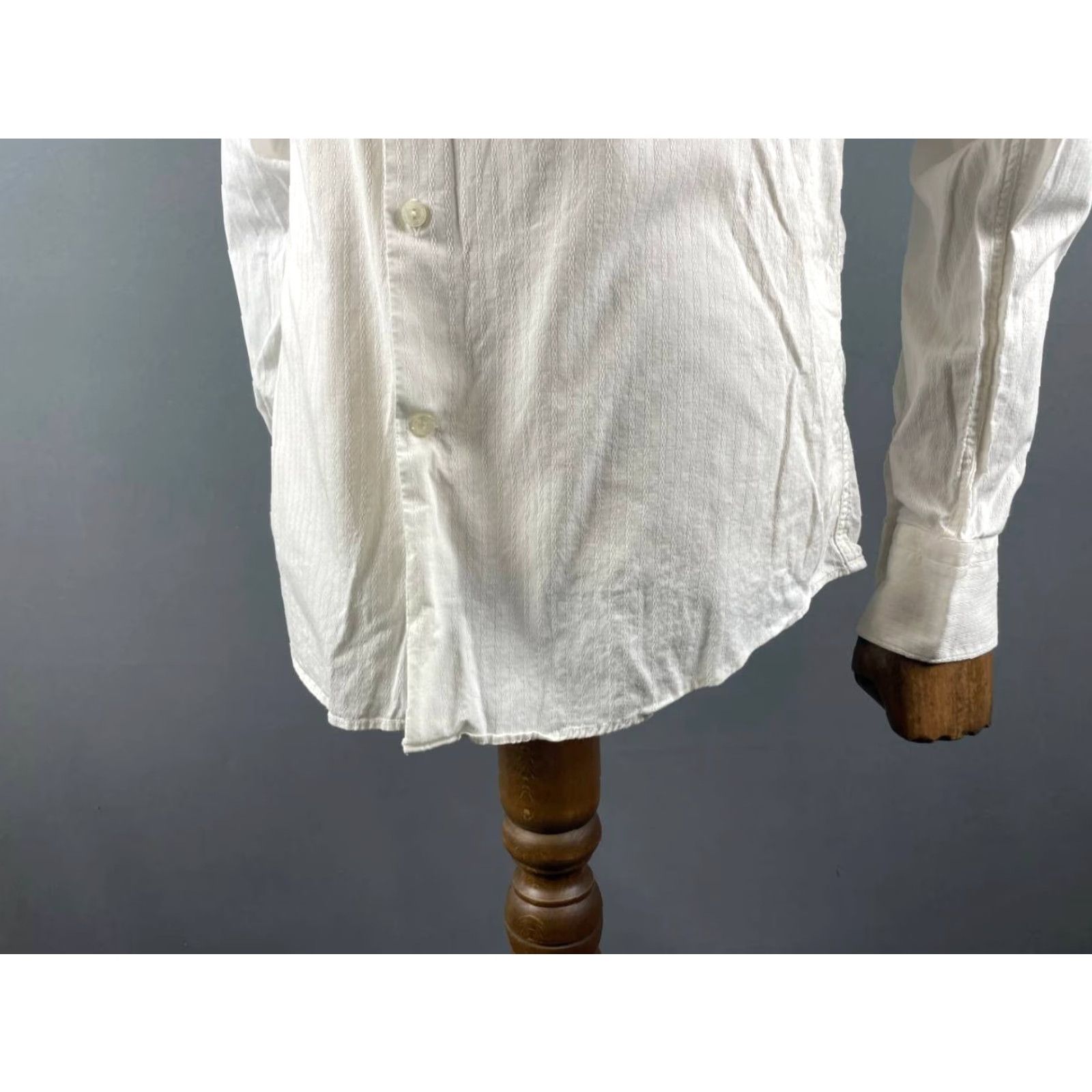 Vintage Versace Collection Mens Button-Up Shirt 42 White Cotton Long Sleeve Button-Down Collared Casual Business Formal Size US XL / EU 56 / 4 - 4 Thumbnail