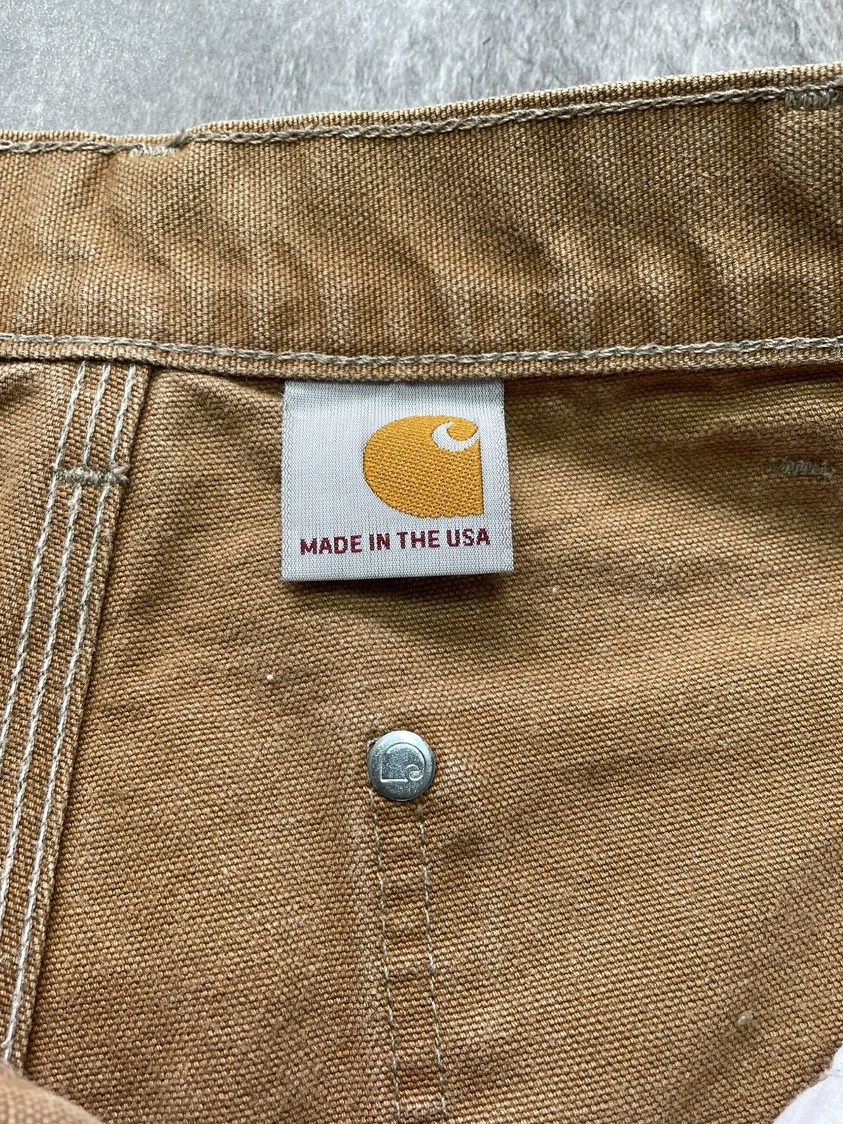 Carhartt Vintage Baggy Carhartt Double Knee Faded Tan Dirty Carpenter Size US 34 / EU 50 - 13 Thumbnail