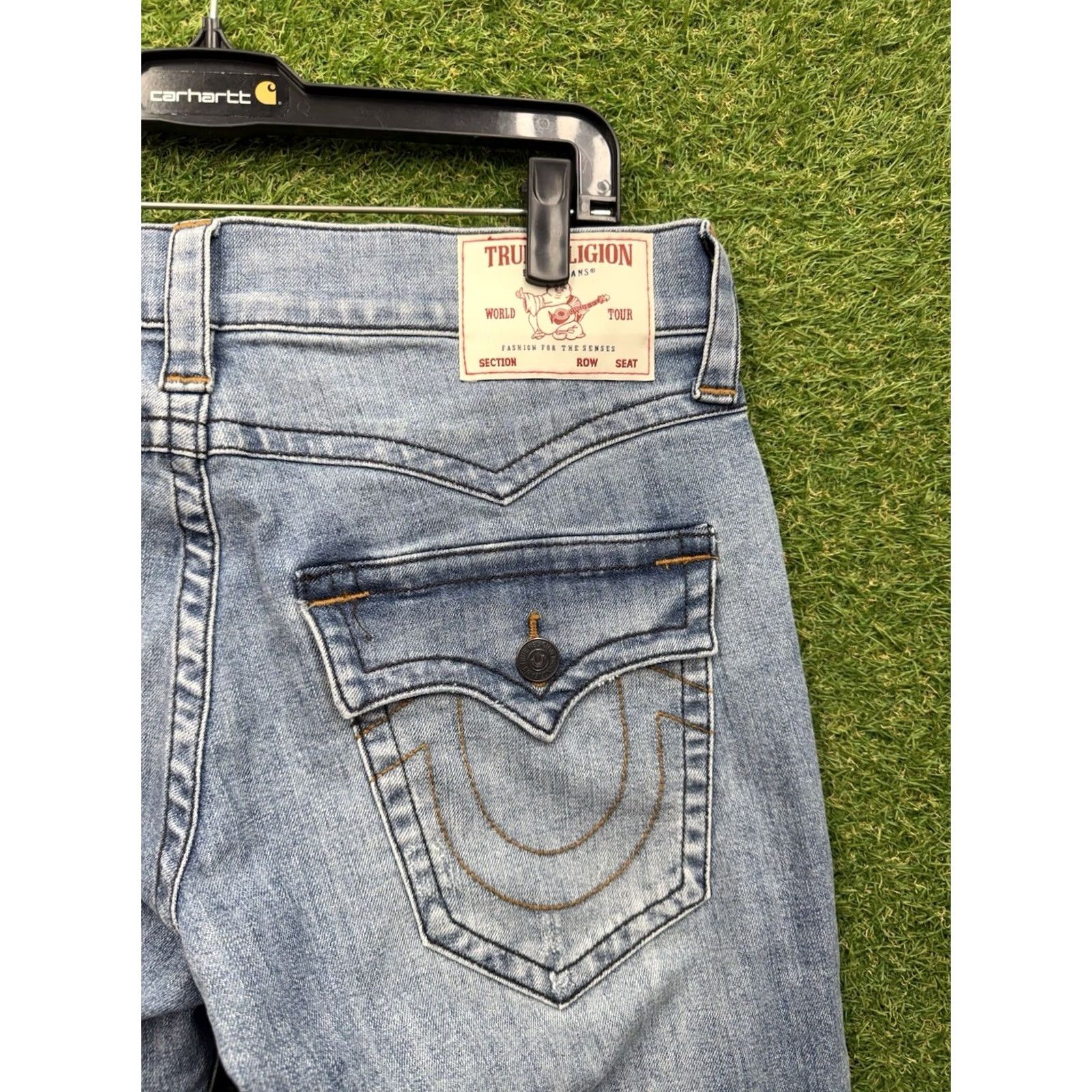 True Religion True Religion Jeans Mens 33 Ricky Straight Denim 5-Pocket 33 in Blue Cotton Relaxed Vintage No Size US 33 - 3 Thumbnail