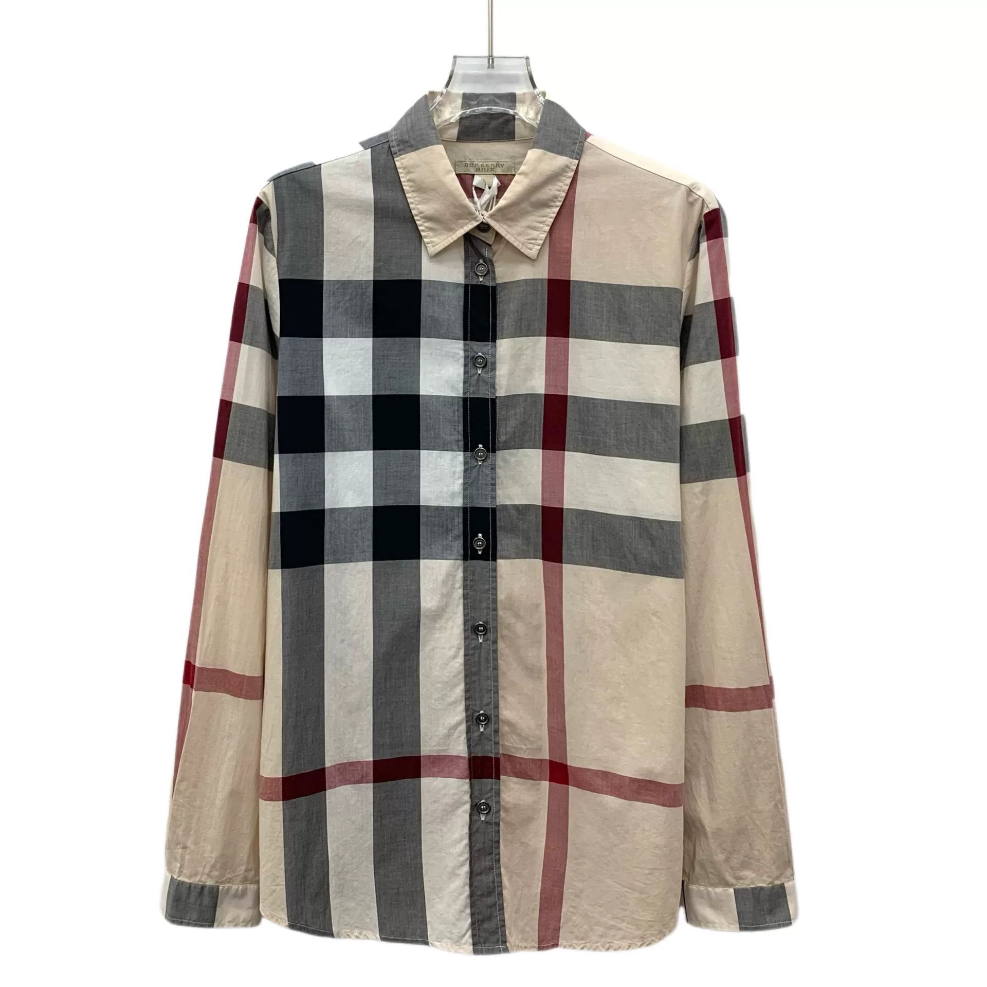 Burberry Burberry Cotton Plaid Multi Button Up S Women Size S / US 4 / IT 40 - 1 Thumbnail
